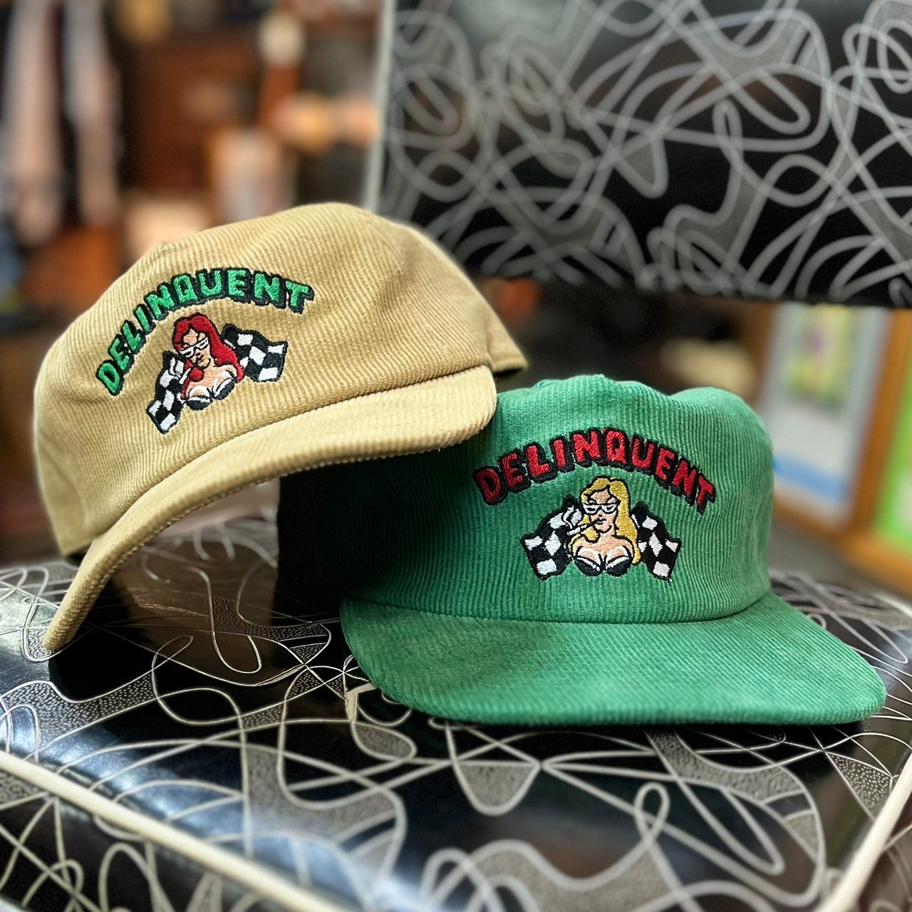 “Faster,Baby” Corduroy Snap Back Cap