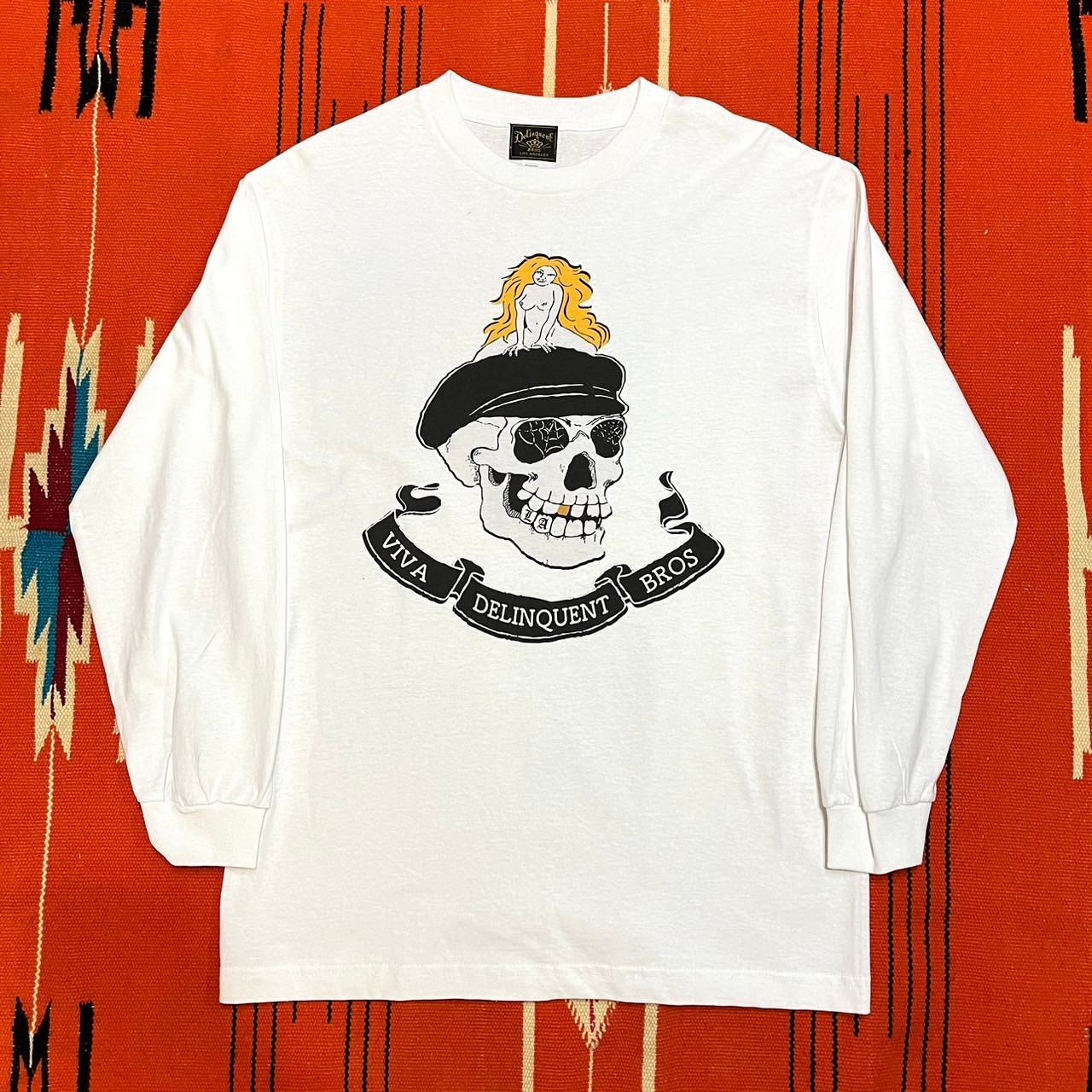 “VIVA Delinquent Bros” L/S Tee　WHITE