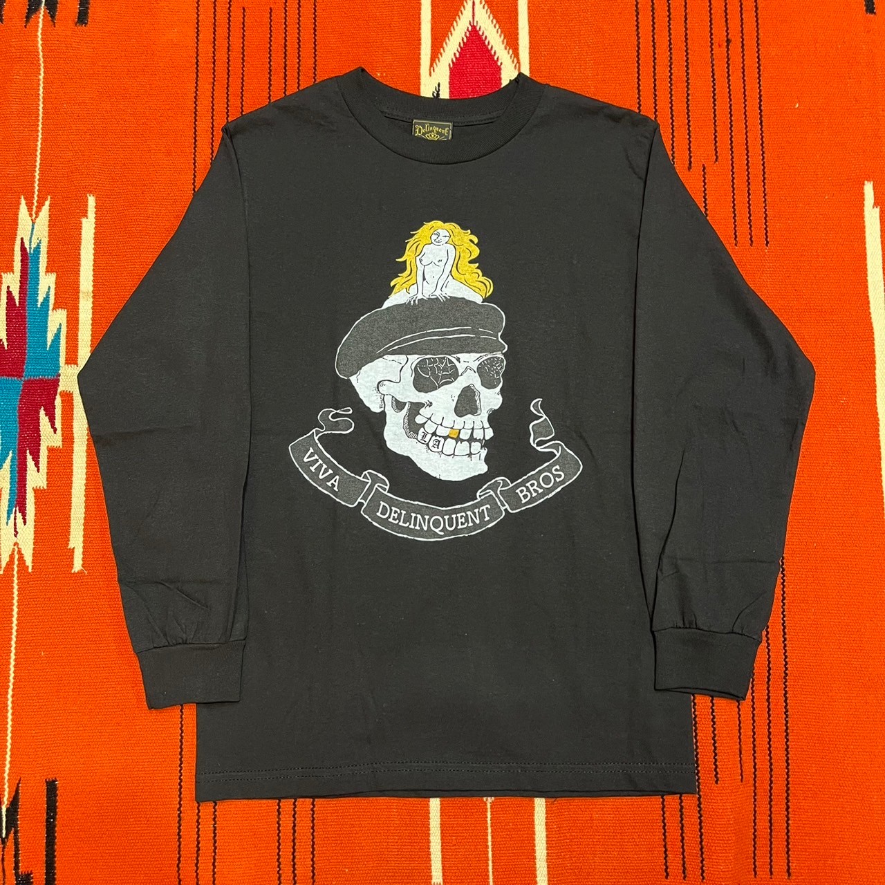 “VIVA Delinquent Bros” L/S Tee　BLACK