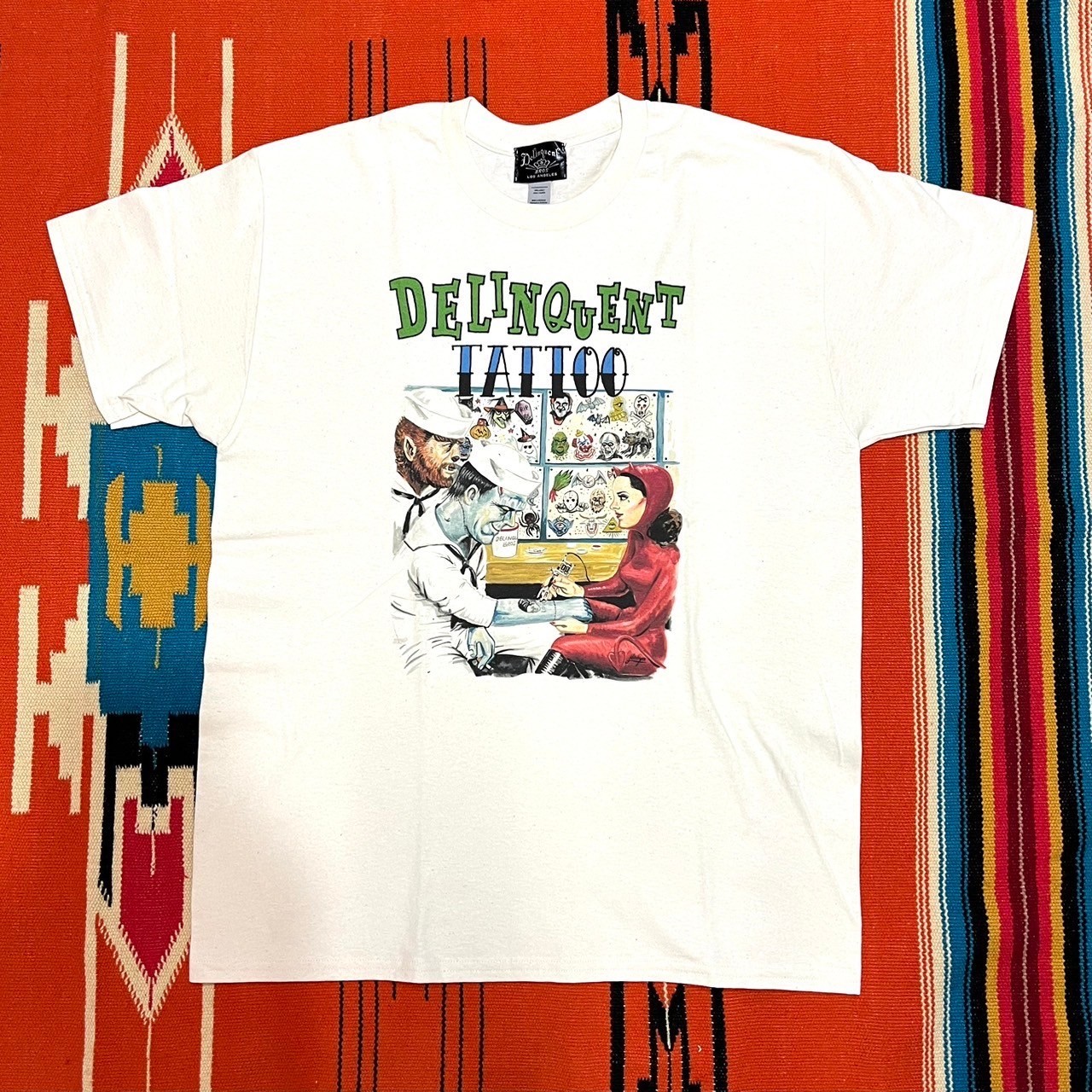 “Delinquent Tattoo” Tee　NATURAL