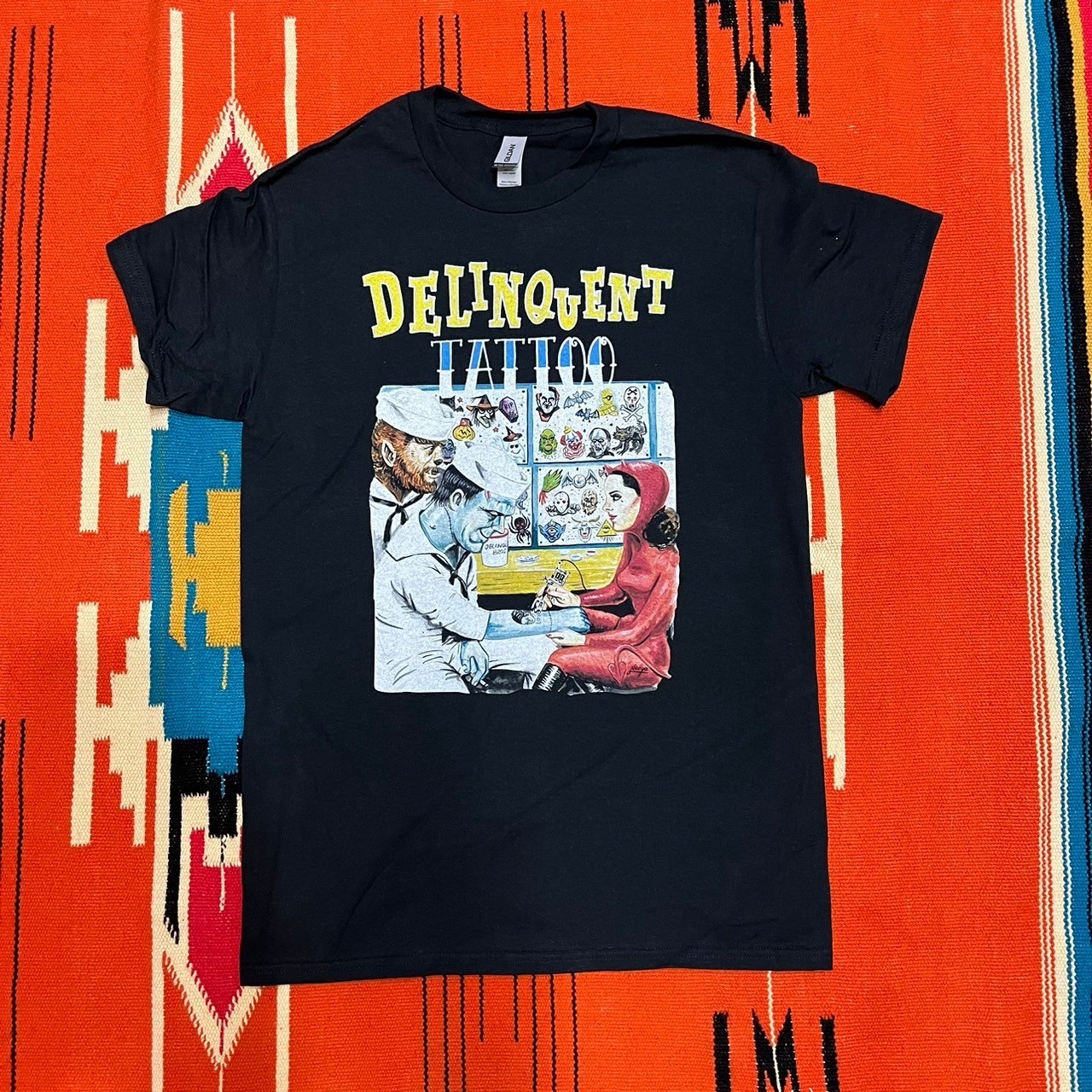 “Delinquent Tattoo” Tee　BLACK