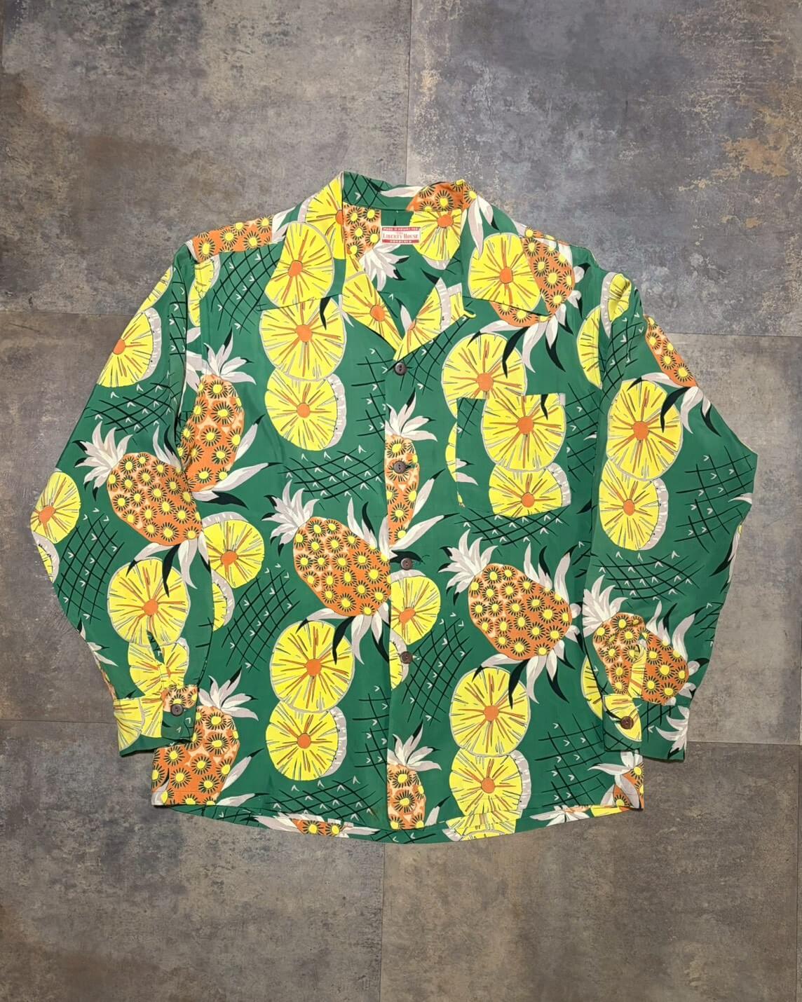 【50s】The LIBERTY HOUSE L/S アロハシャツ