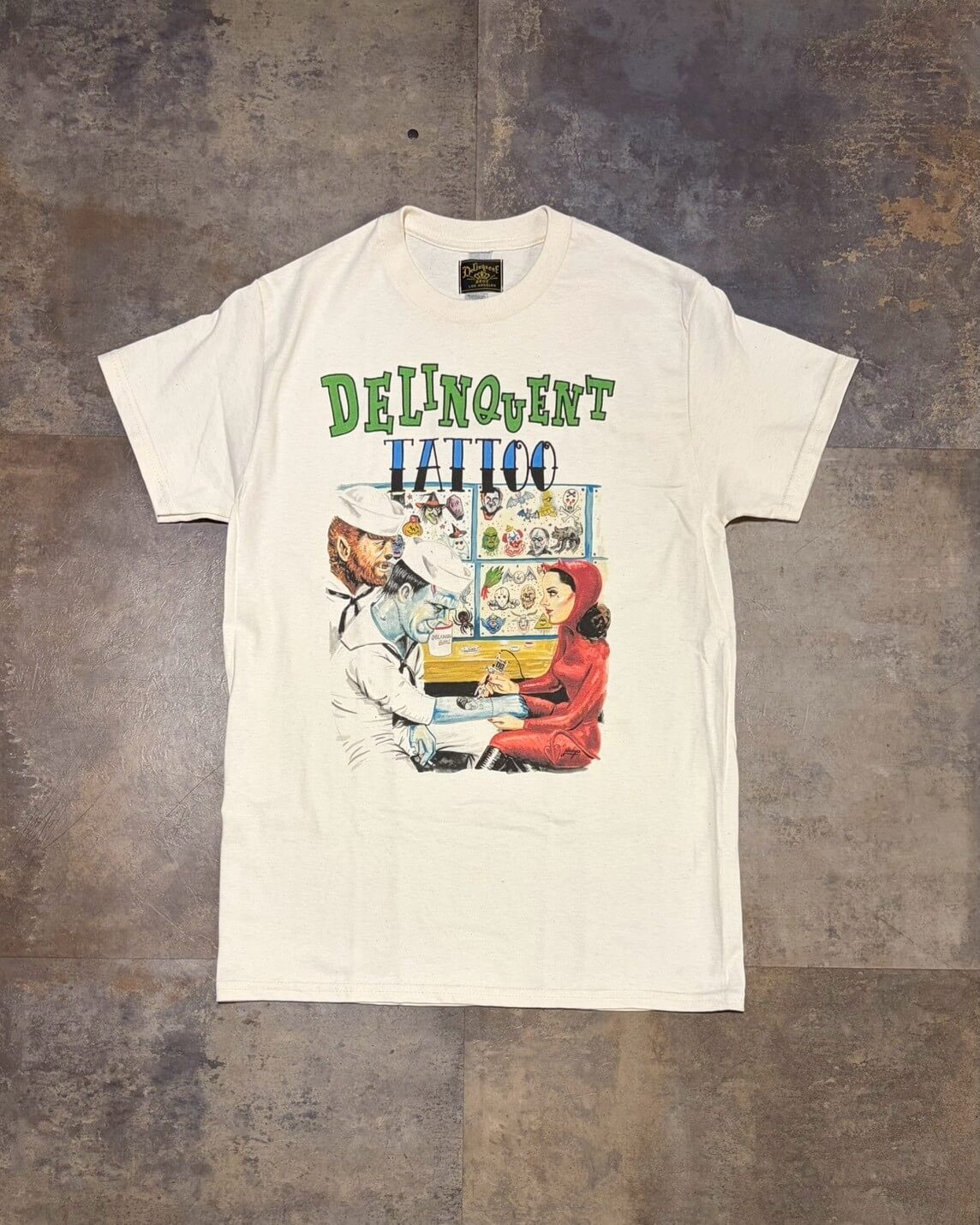 Delinquent Tattoo Tee　NATURAL
