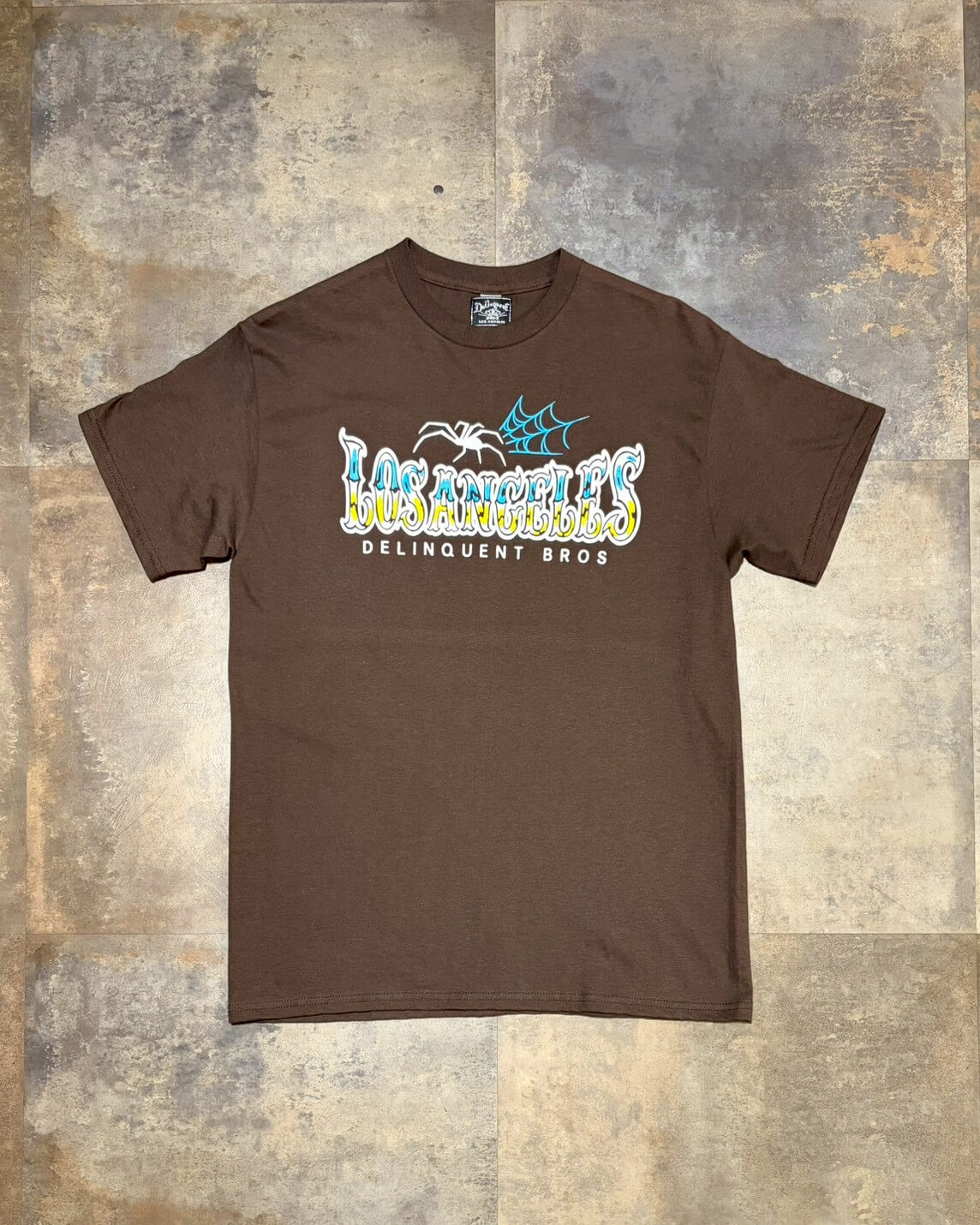 Spider Logo Tee　DARK BROWN