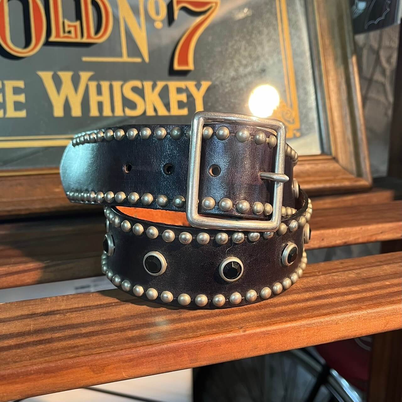 Delinquent Bros Studs Leather belt