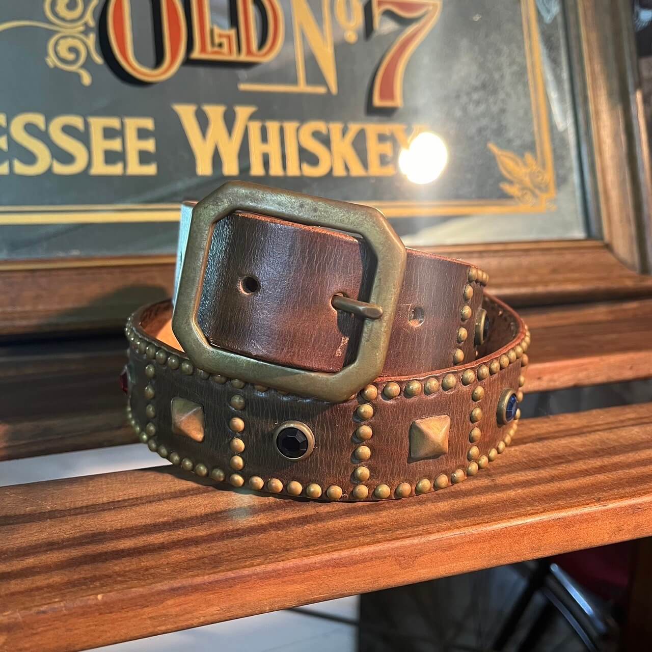 Delinquent Bros Studs Leather belt