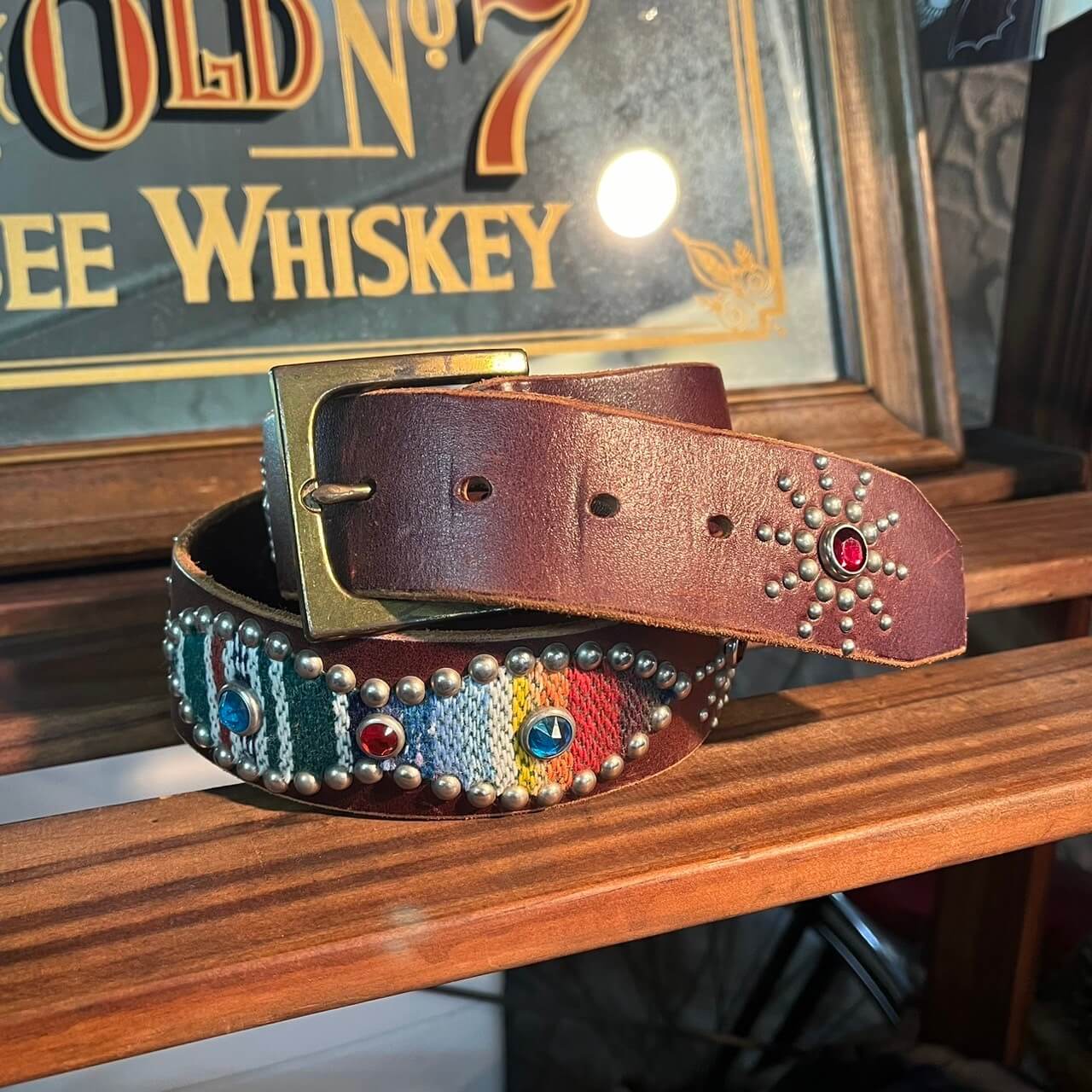 Delinquent Bros Studs Leather belt