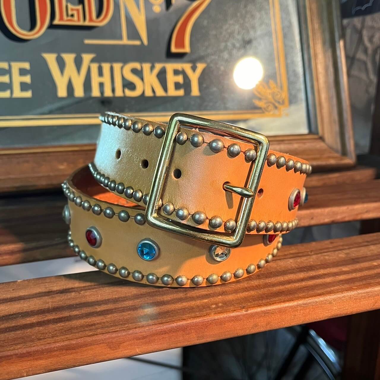 Delinquent Bros Studs Leather belt