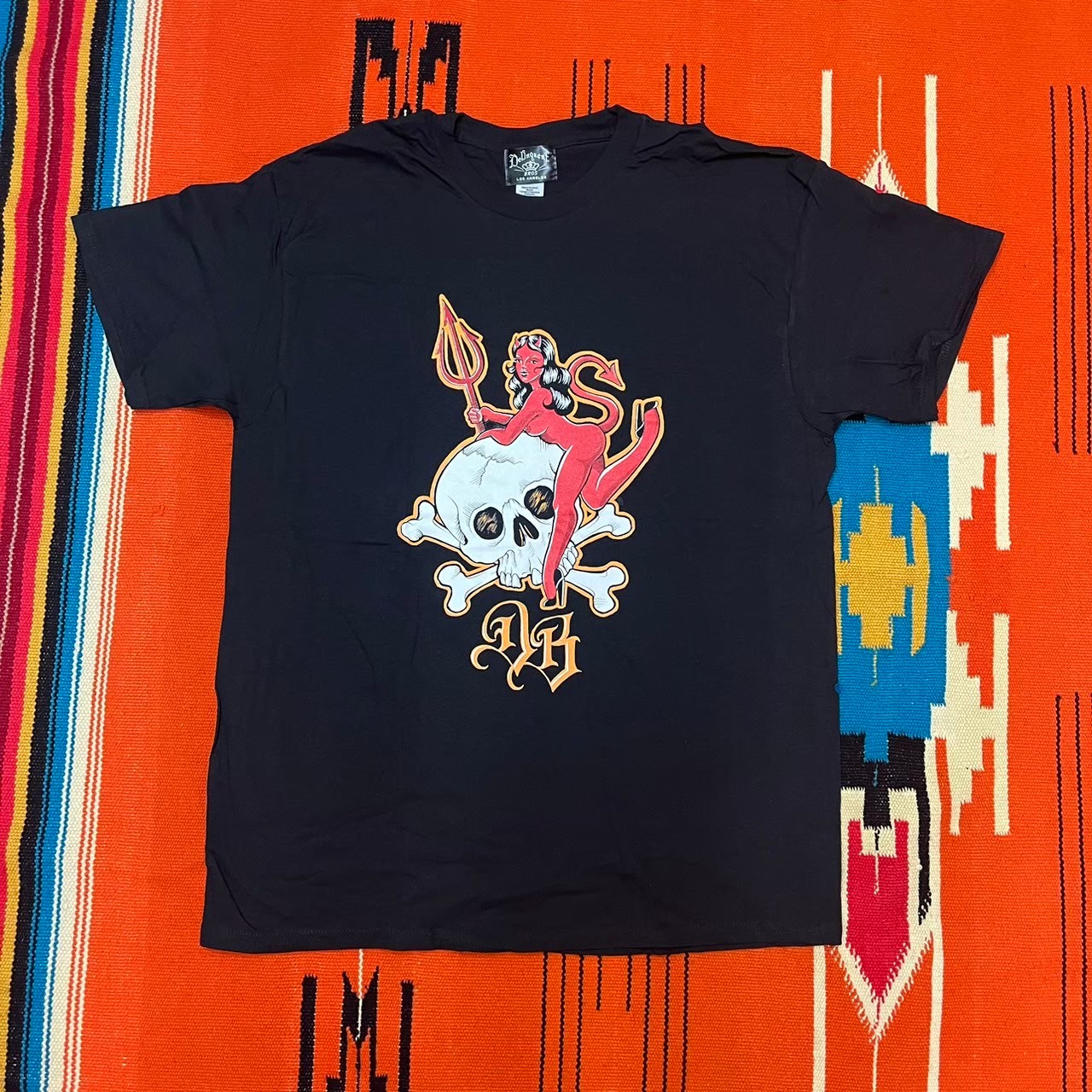 “Devil Girl & skull” Tee　BLACK