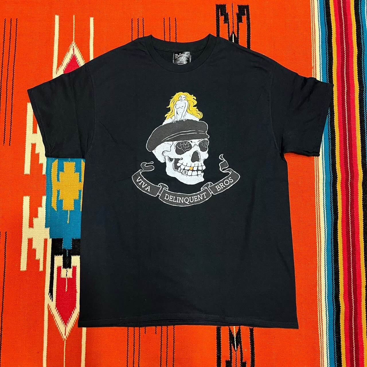 “VIVA Delinquent Bros” Tee　BLACK