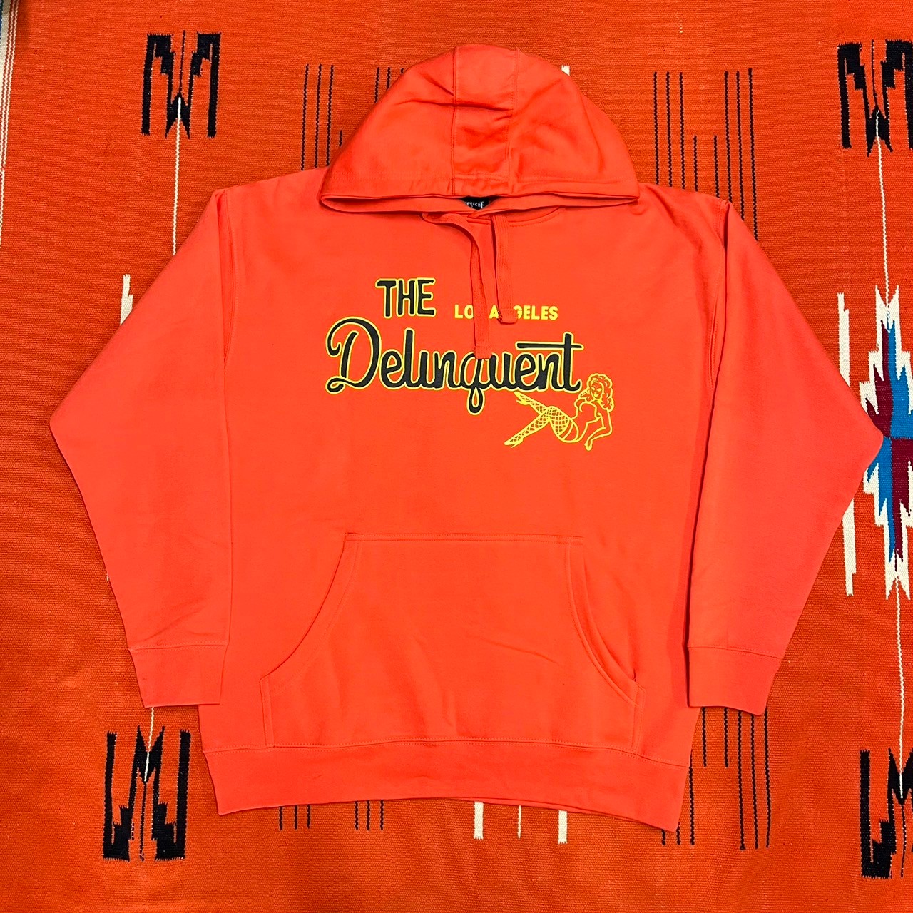 ”The Delinquent LA”Hoodie　ORANGE