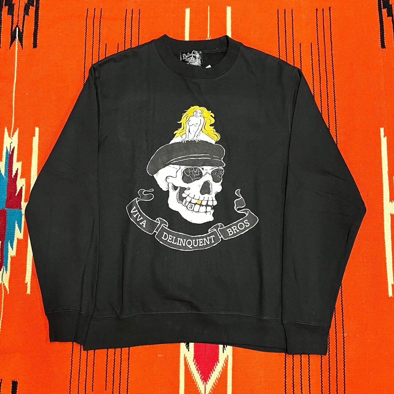 ”VIVA Delinquent Bros” Crew Neck Sweat Shirt