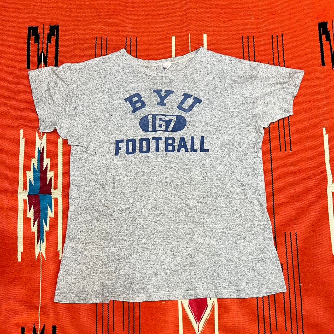 【50s】Champion “BYU 167 FOOTBALL” Tee (Lサイズ相当)