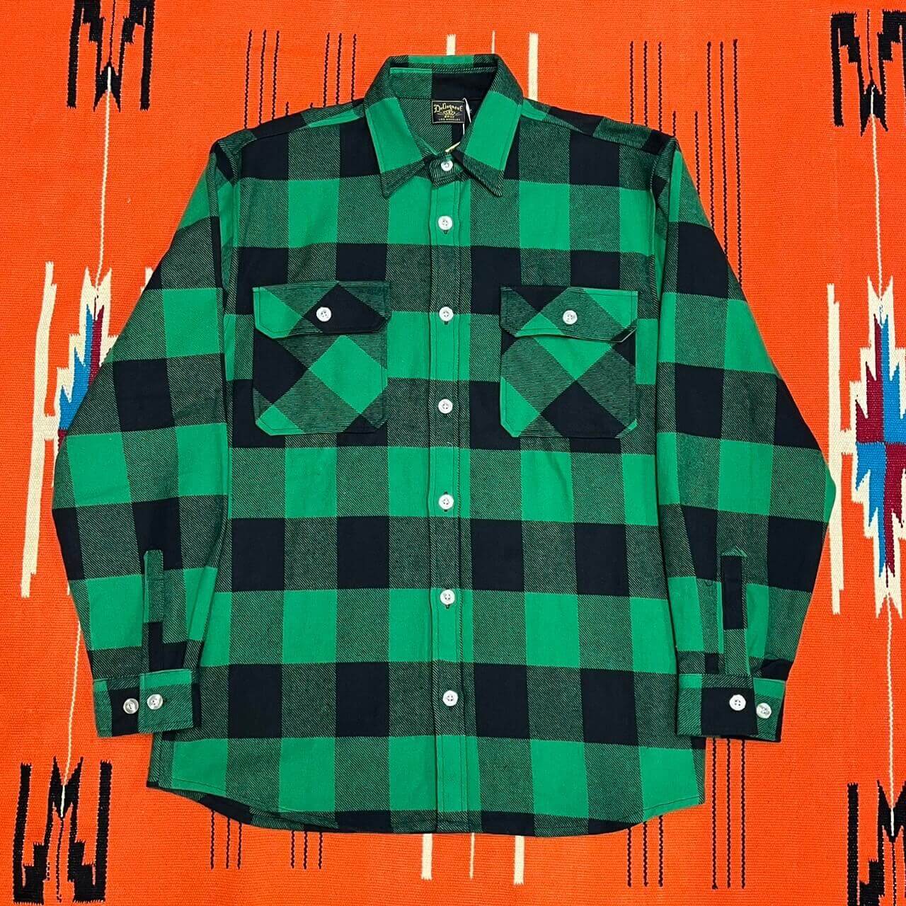 Delinquent Bros Heavyweight Flannel shirt　GREEN