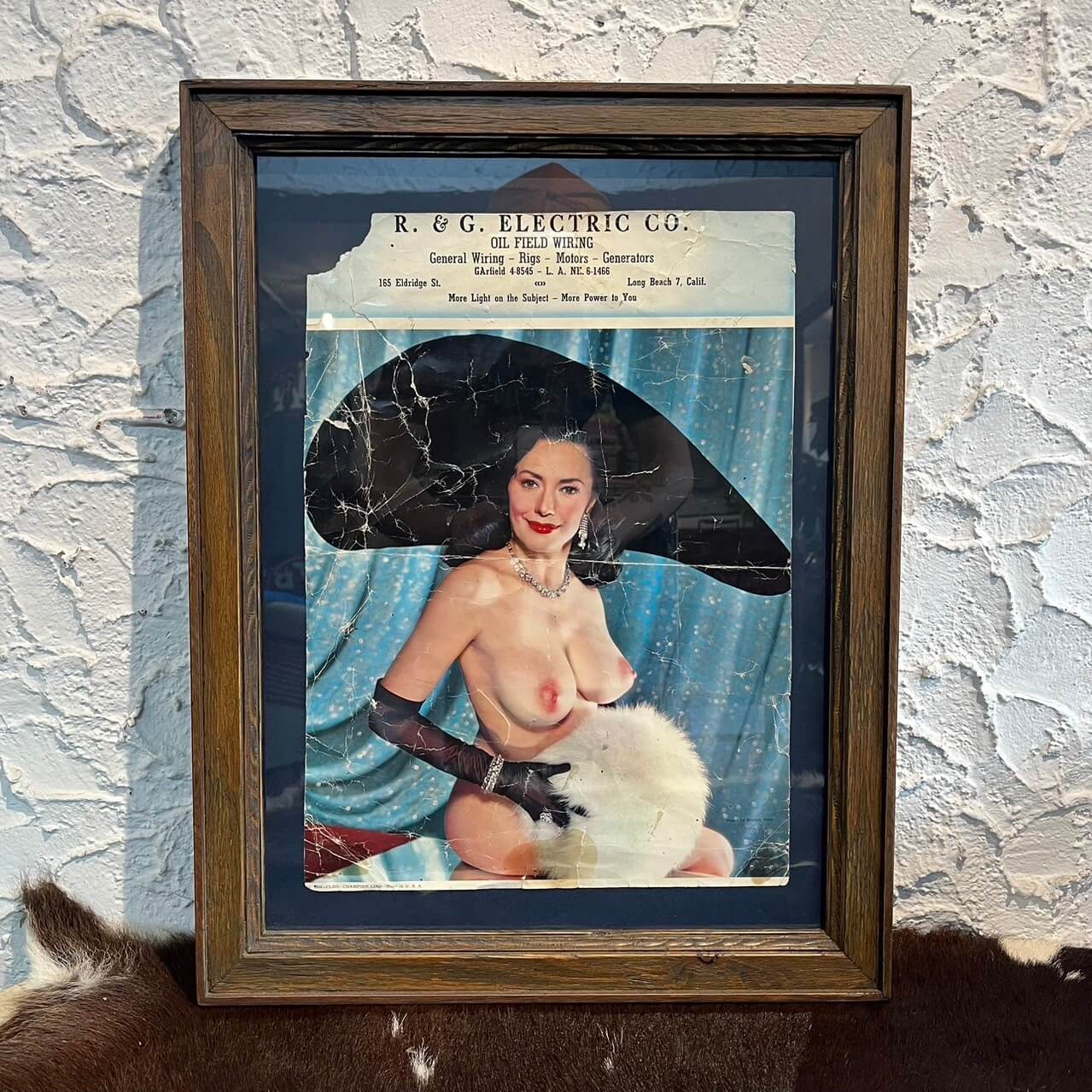 【50s】 Wood Frame Vintage Poster