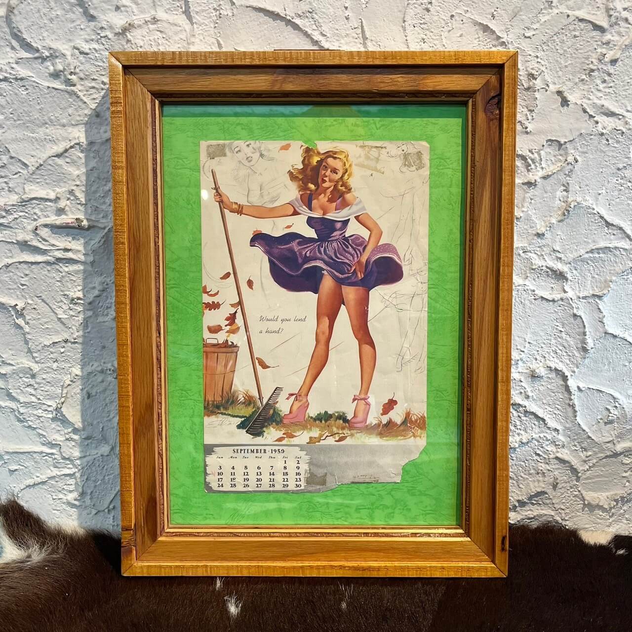 【50s】 Wood Frame Vintage Poster