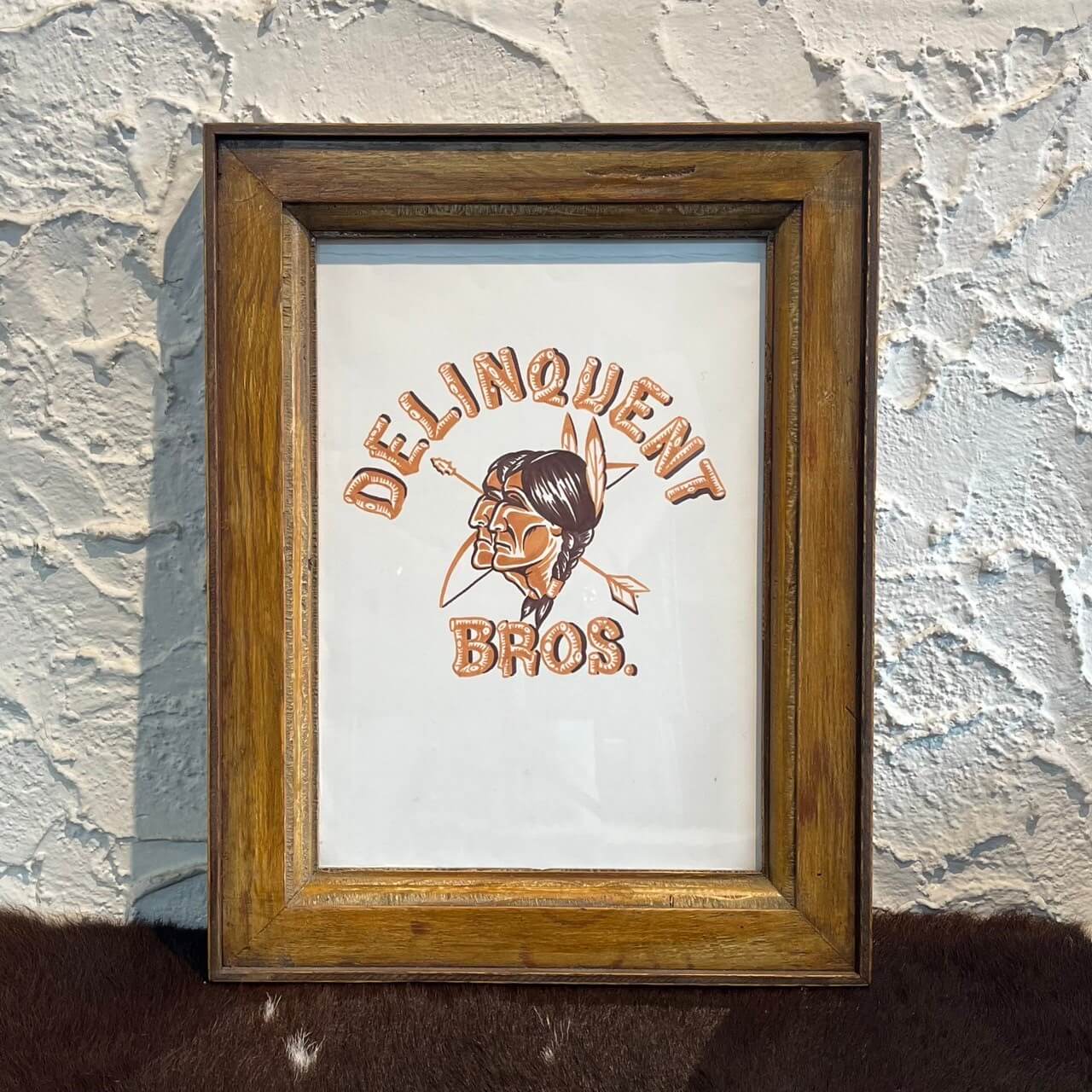 Delinquent Bros Wood Frame Art Work