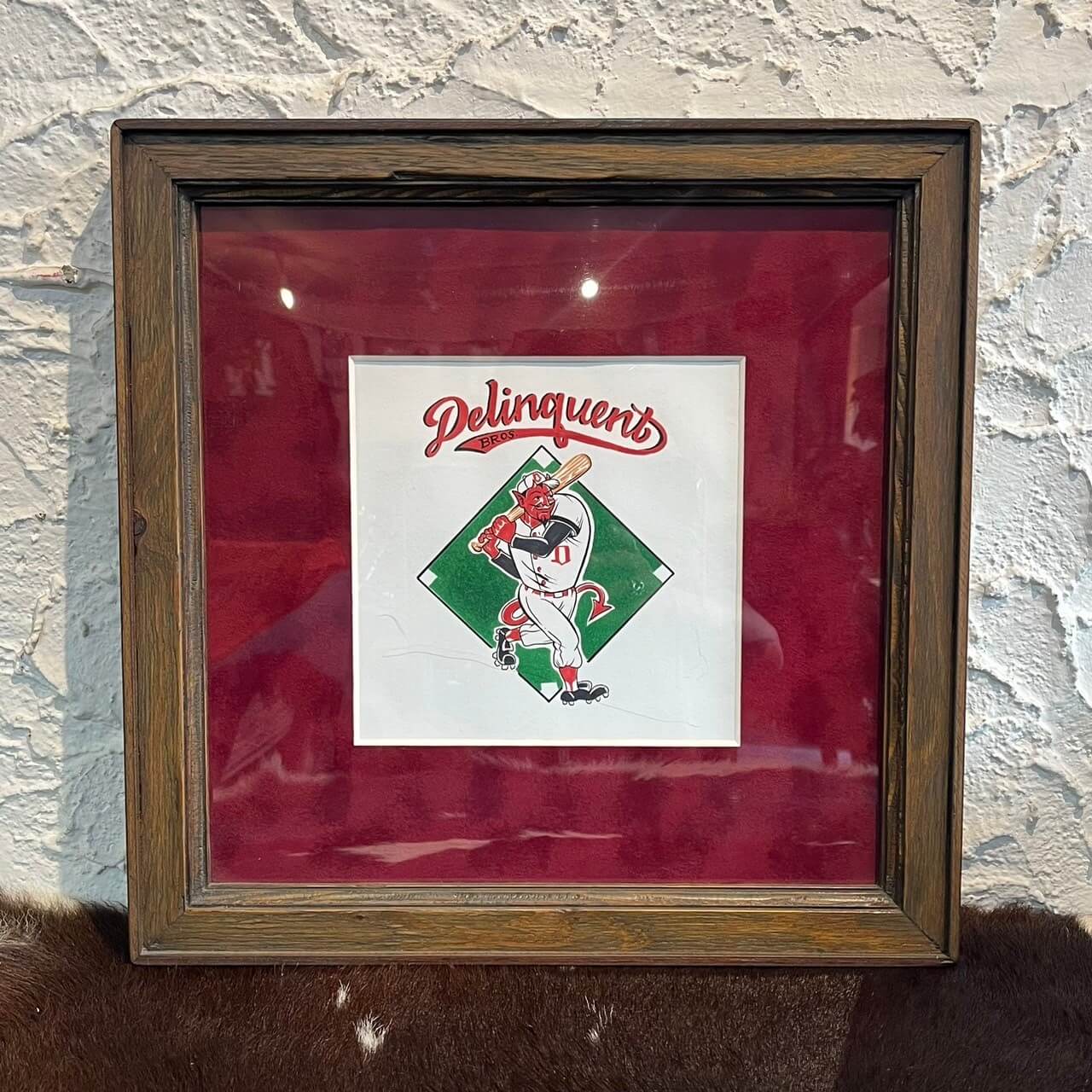 Delinquent Bros Wood Frame Art Work