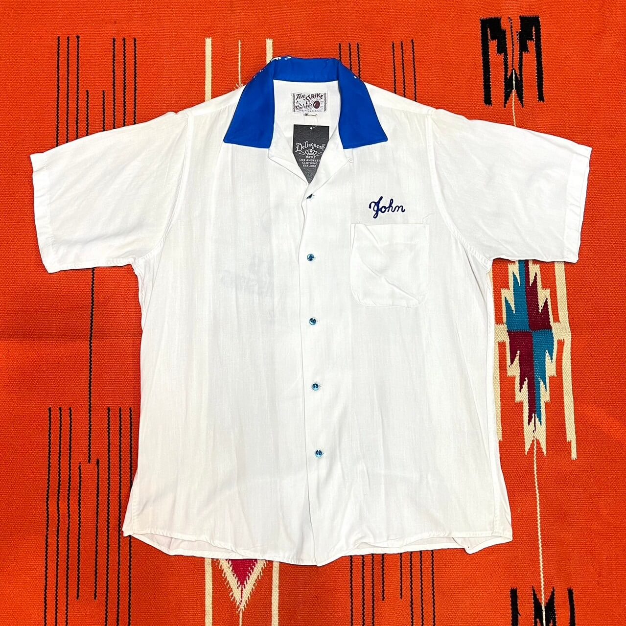 【50s】Ten STRIKE by King Louie Bowling Shirt (Lサイズ相当)