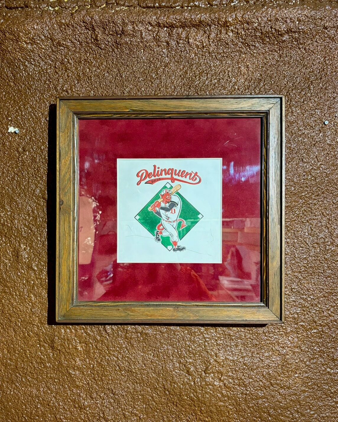 Delinquent Bros Wood Frame Art Work