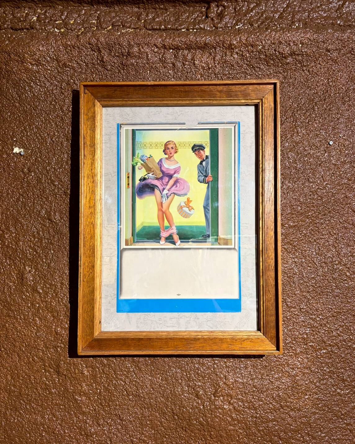 【50s】 Wood Frame Vintage Poster