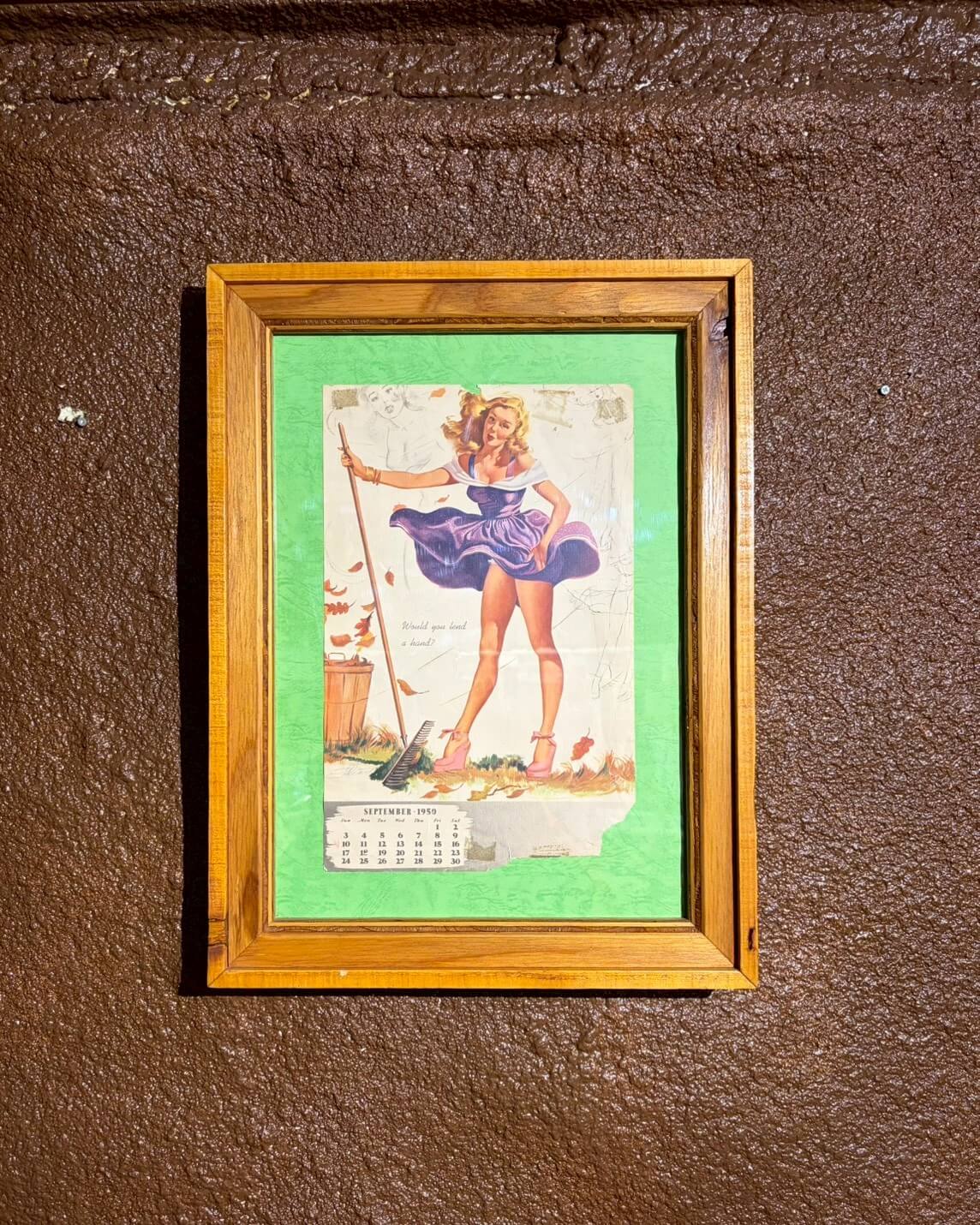 【50s】 Wood Frame Vintage Poster