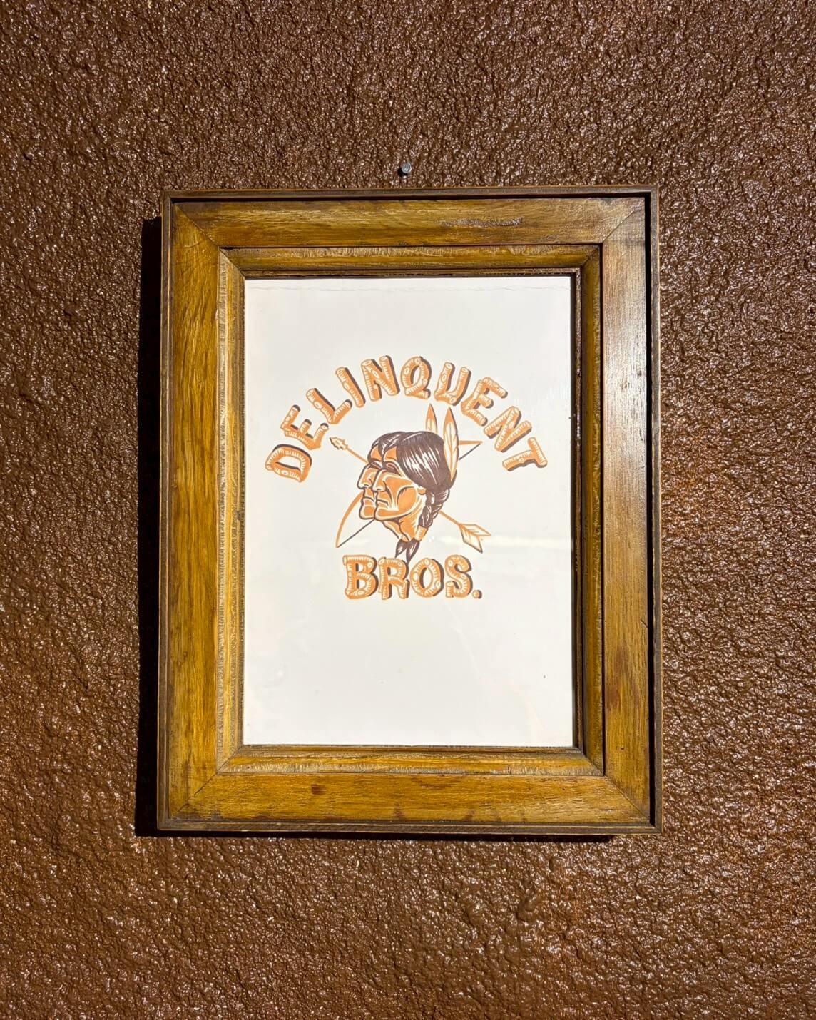 Delinquent Bros Wood Frame Art Work