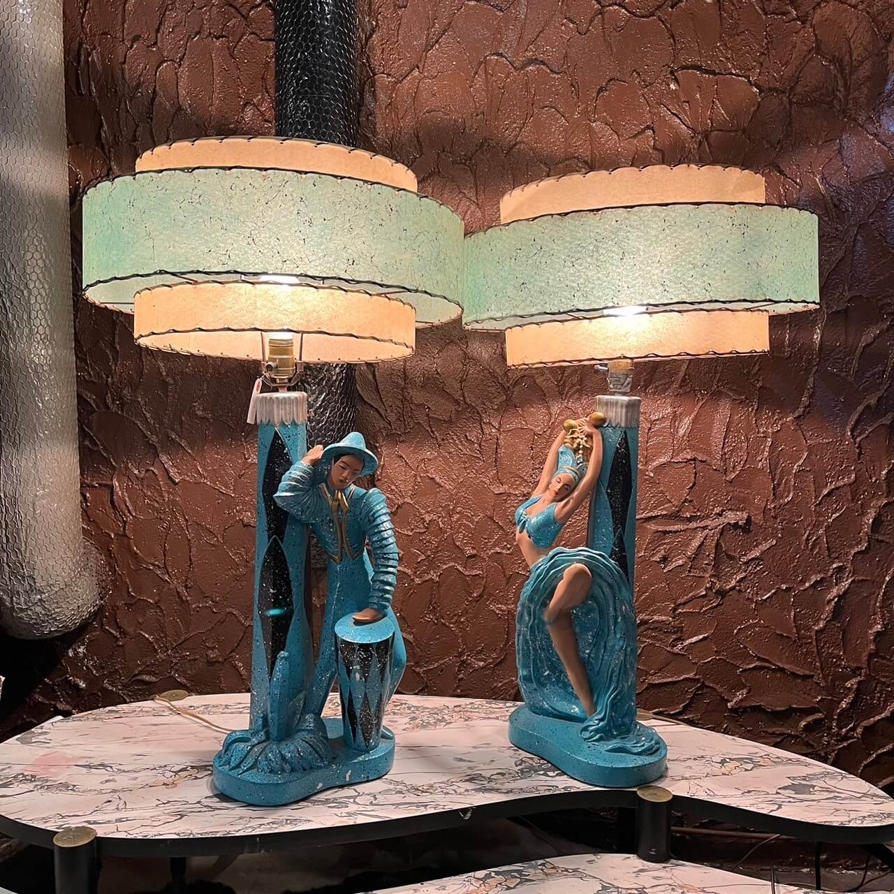 【50s】Special Vintage Designer Shade Lamp Set