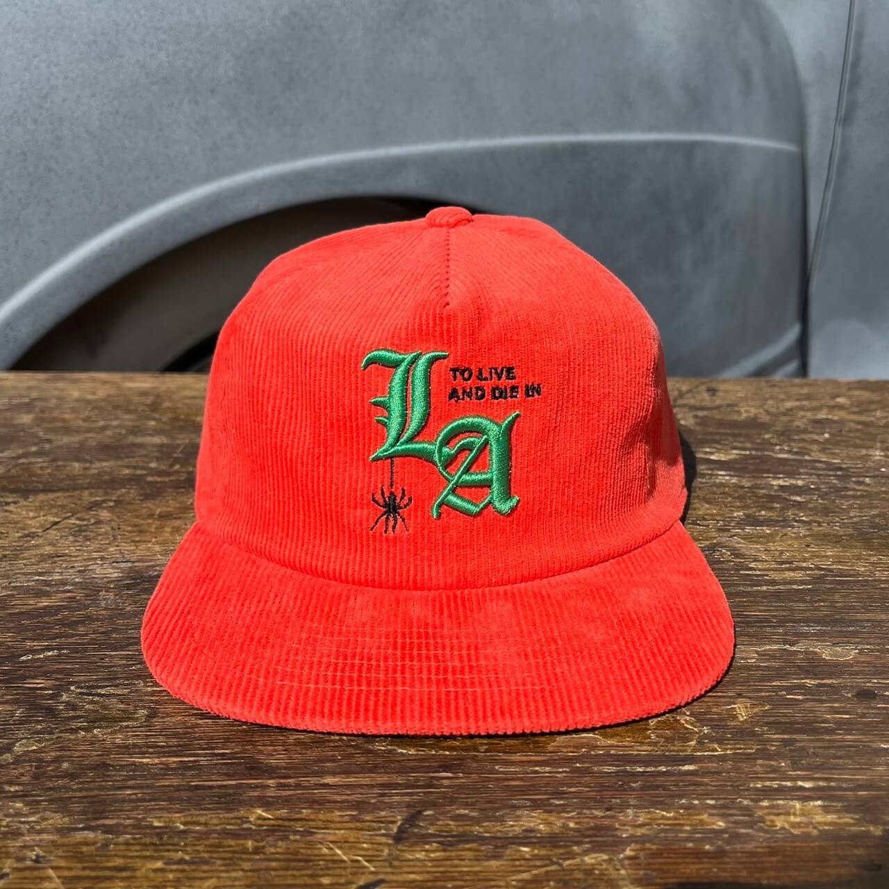 To live and Die in LA Corduroy Snap Back Cap　ORANGE