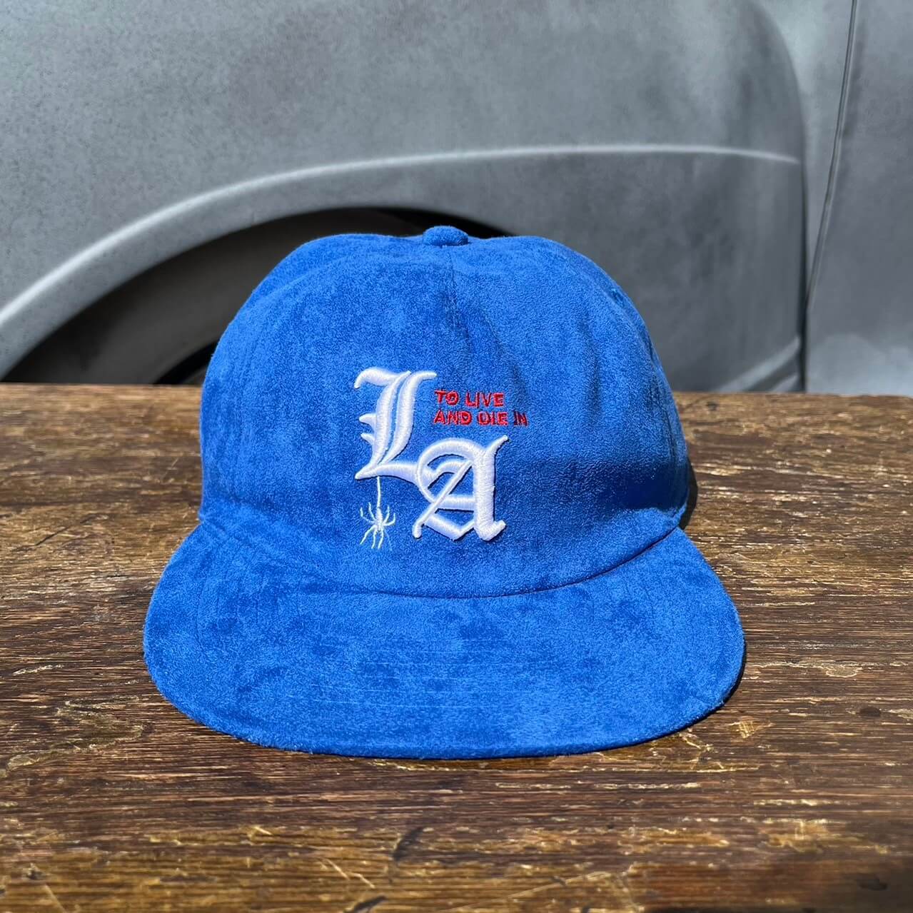 To live and Die in LA  Suede Snap Back Cap　BLUE