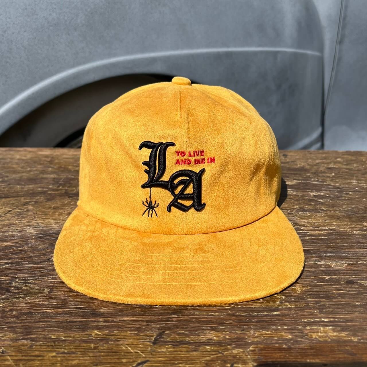 To live and Die in LA  Suede Snap Back Cap　YELLOW