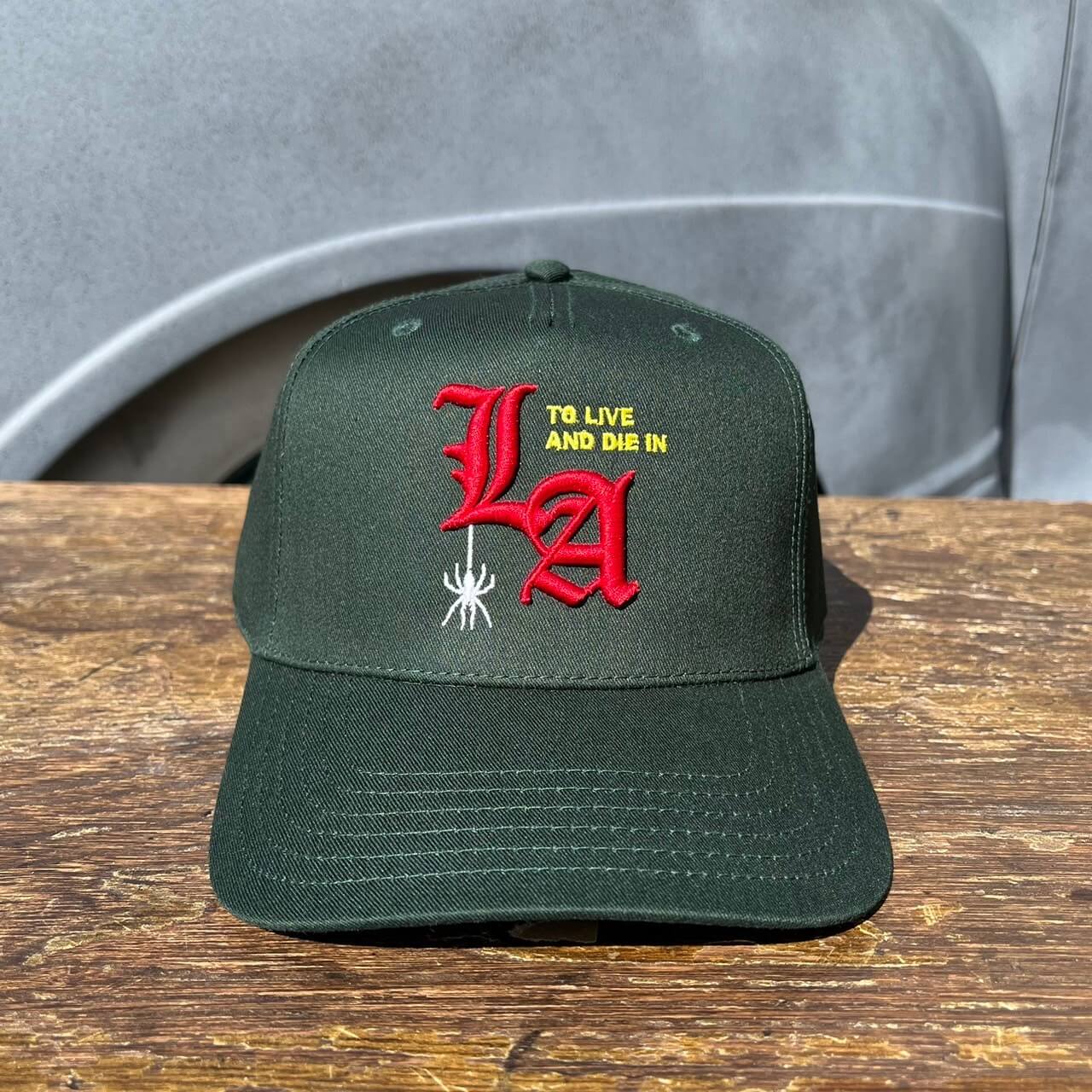 To live and Die in LA 5 Panel Snap Back Cap　GREEN