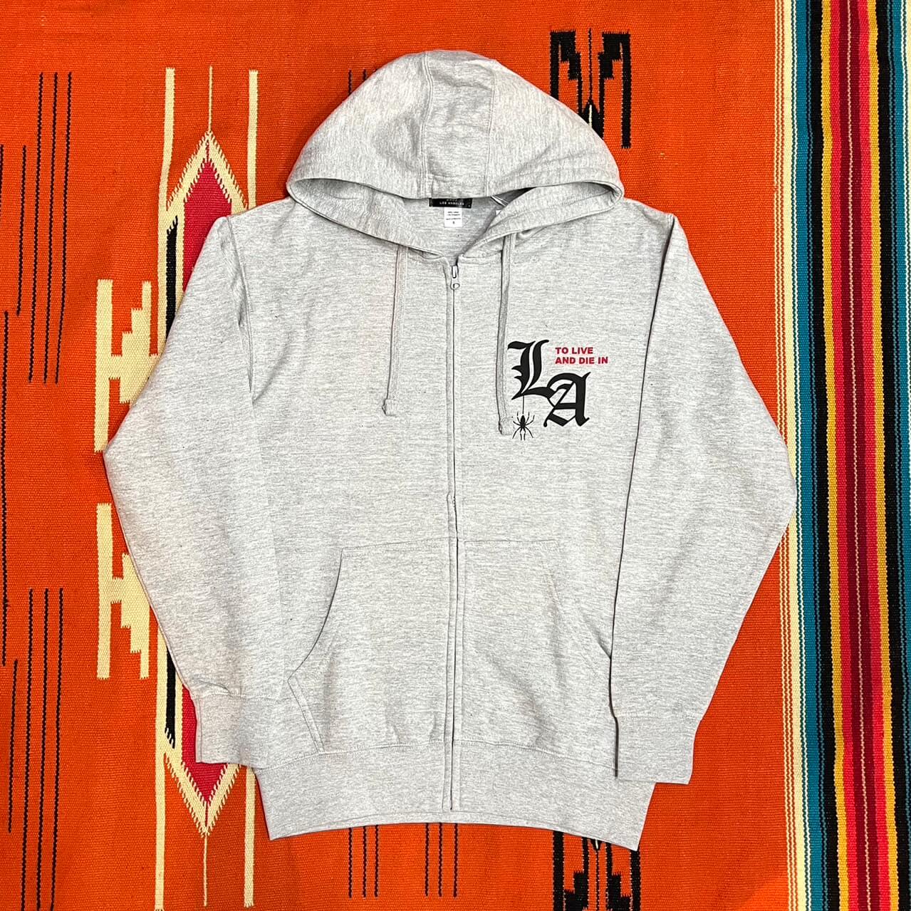 “To live and Die in LA” ZIP Hoodie　GRAY