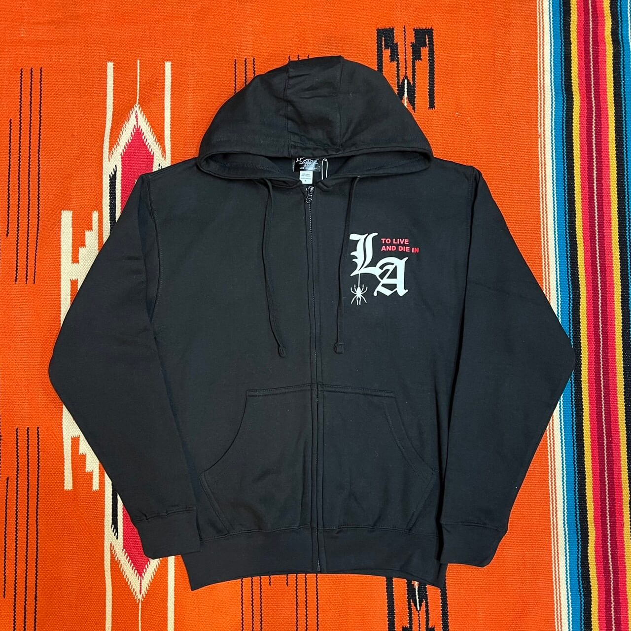 “To live and Die in LA” ZIP Hoodie　BLACK