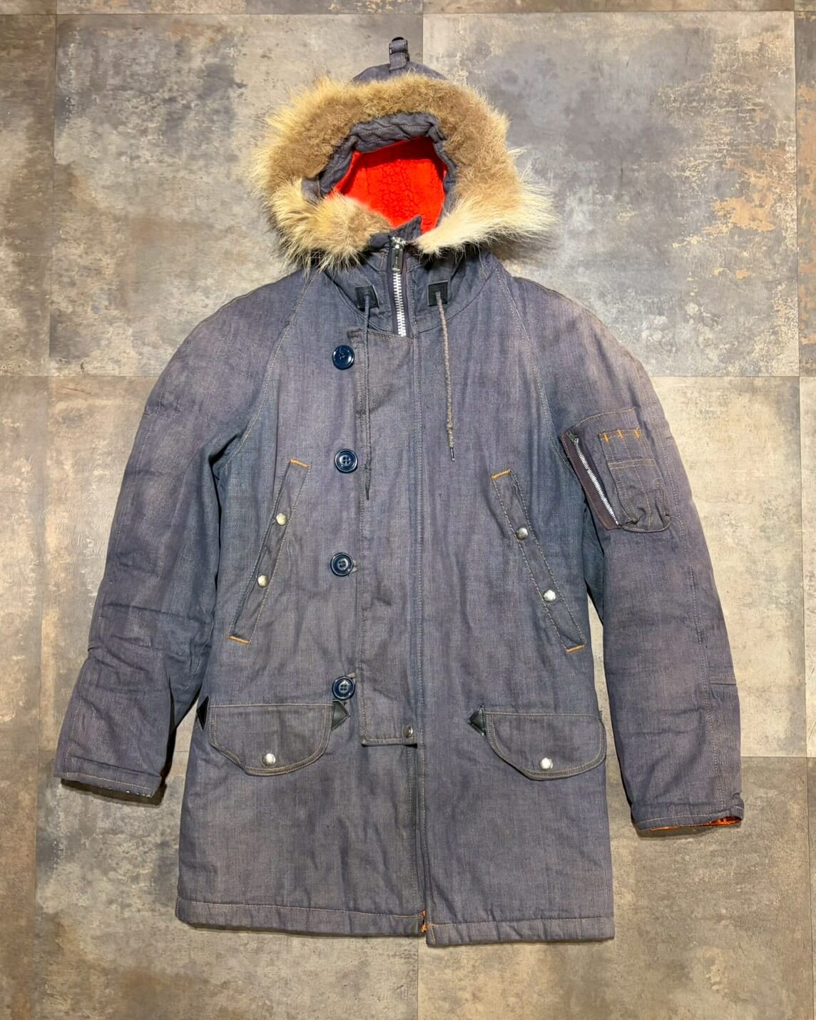【70s】DENIM N-3B SNORKEL PARKA