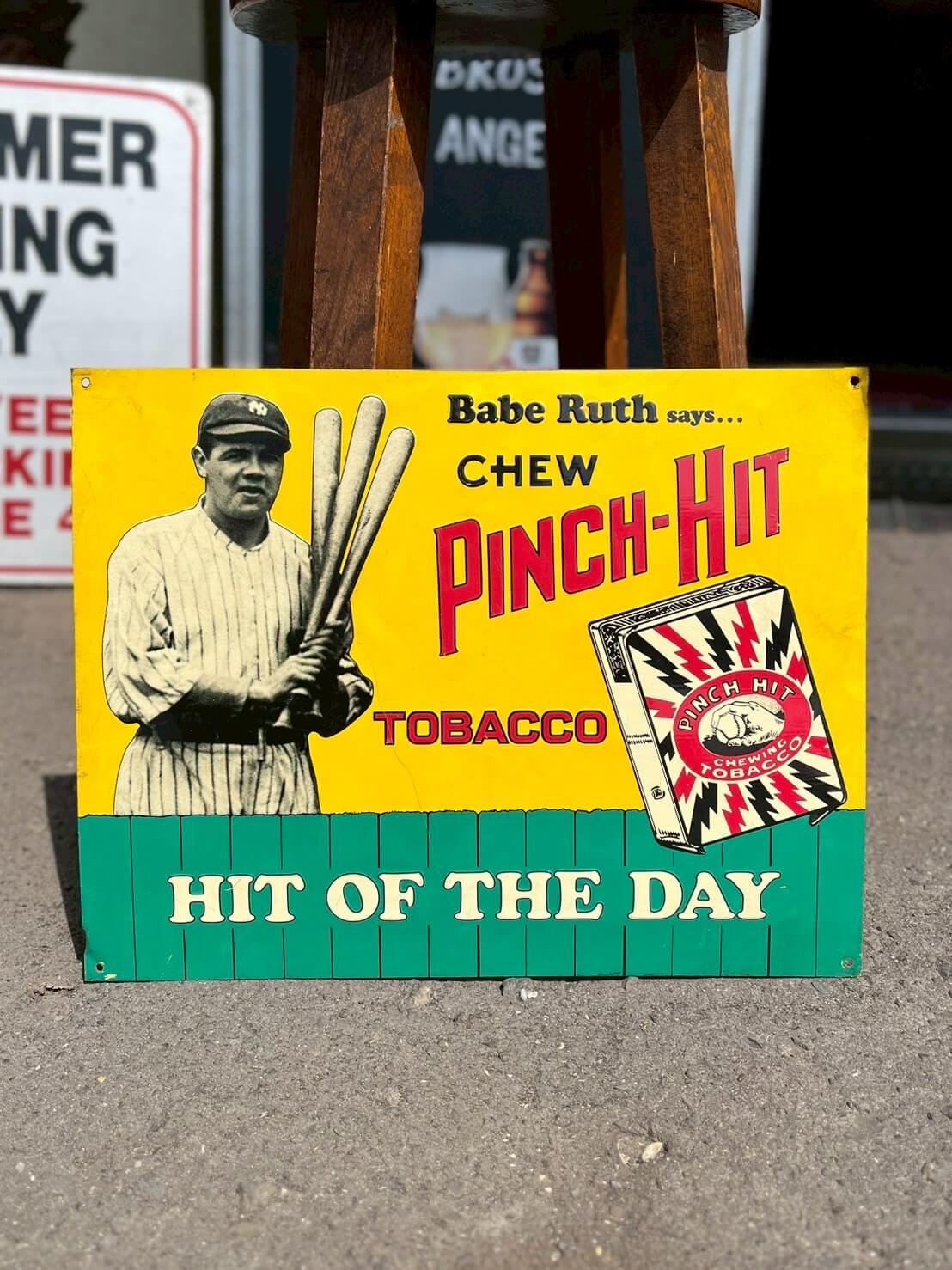 【80s】Babe Ruth PINCH HIT メタルサインボード
