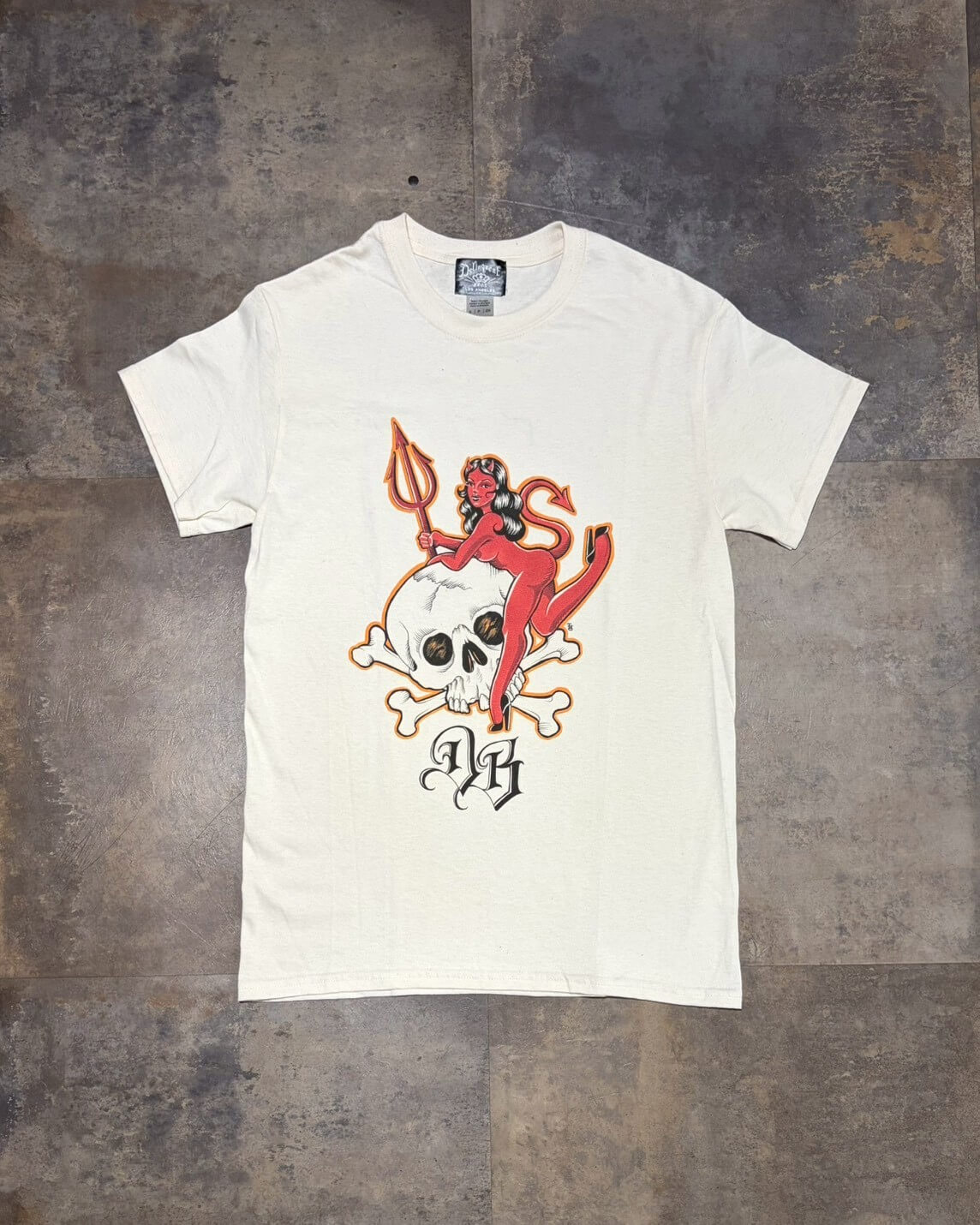 Devil Girl & Skull Tee　NATURAL