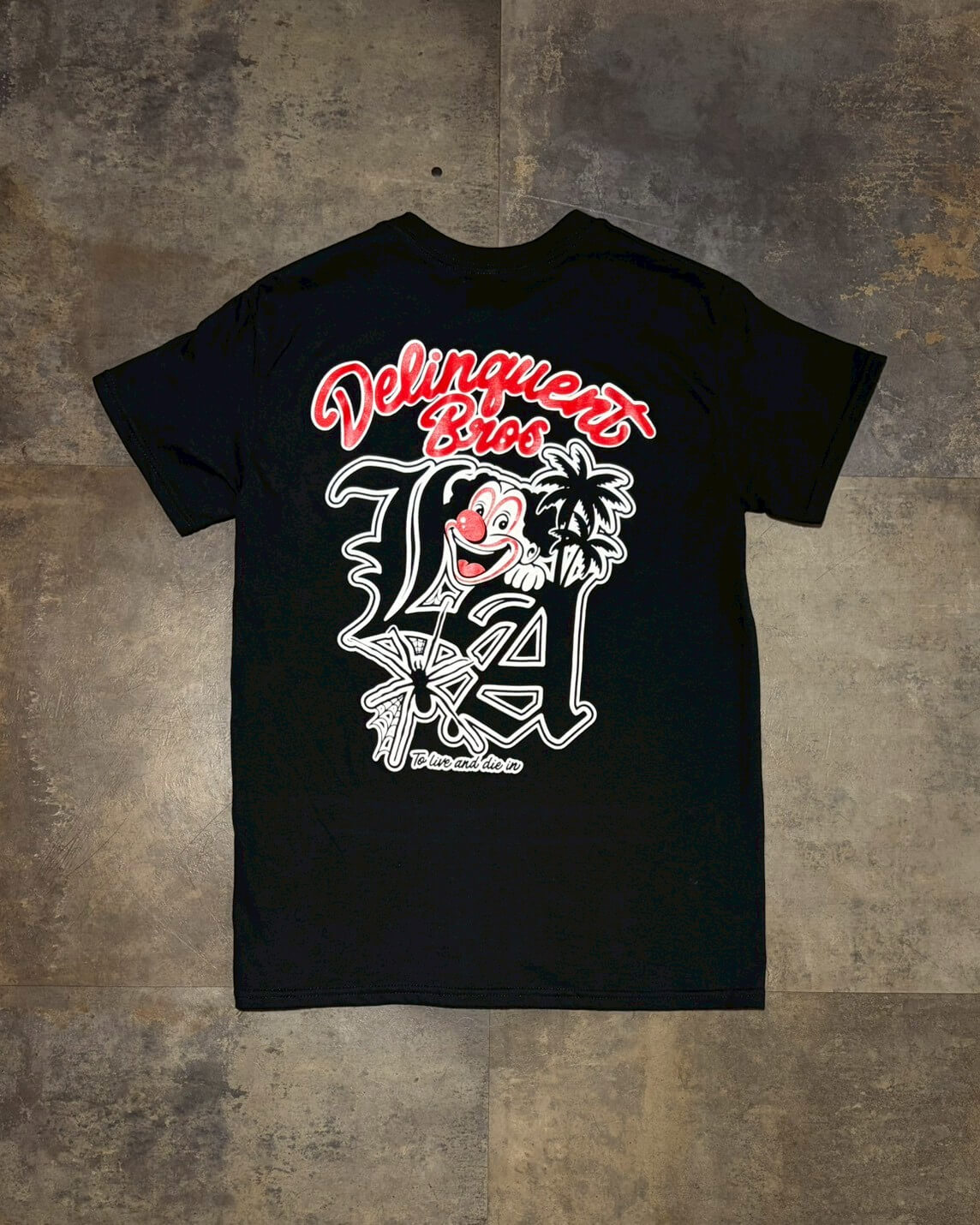To live and Die in LA Tee　BLACK