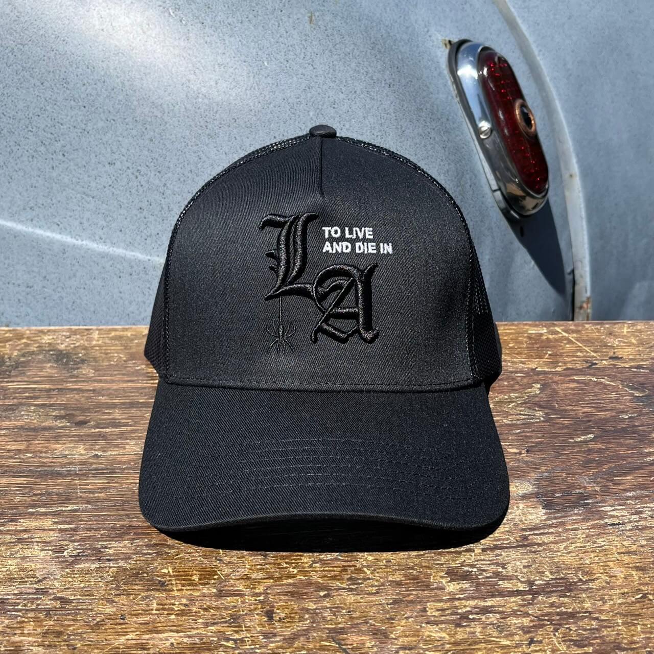To live and Die in LA Trucker Cap　BLACK