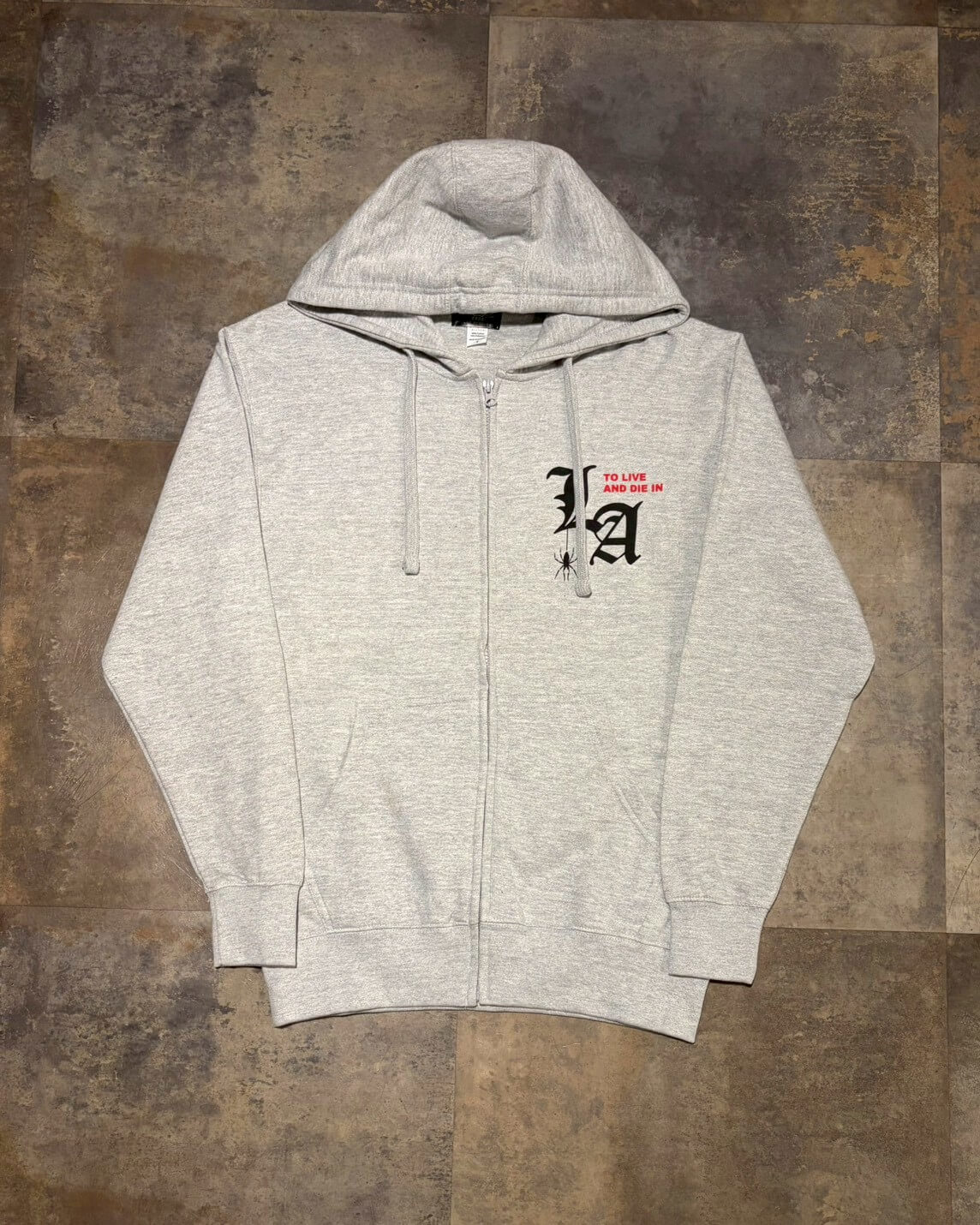 To live and Die in LA ZIP Hoodie　GRAY