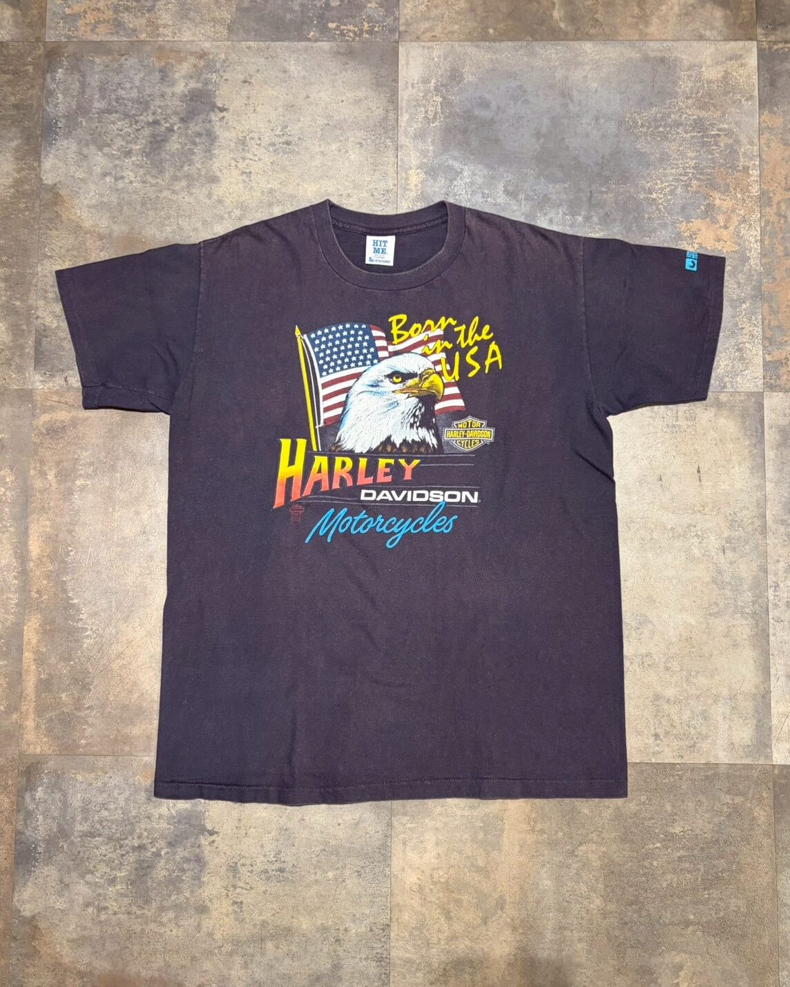 【80s】Harley-Davidson”Born in the USA” Tee