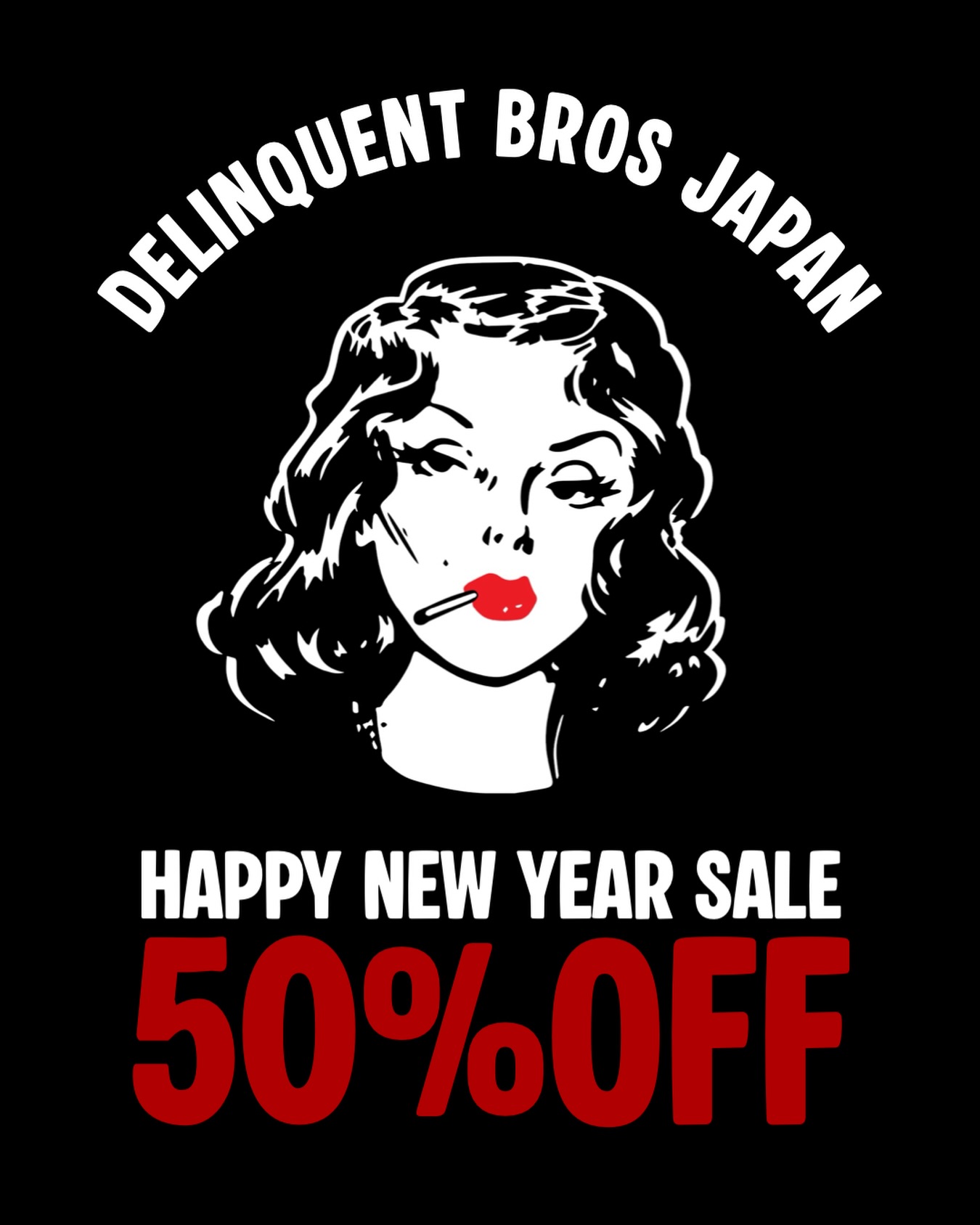 【Delinquent Bros JAPAN HAPPY NEW YEAR SALE🇯🇵】Delinquent Bros JAPANでは年末年始限定SALEを開催中‼︎SALE対象商品はなんと" 50%OFF "オンラインストアではひと足先にSALEをお楽しみ頂けます🤝店頭初売りは2026年1月4日12:00 開始です。お得なこの機会に是非！⬛︎ 営業時間 : 11:00~19:00
⬛︎ 北海道札幌市白石区北郷9条７丁目10-2
⬛︎ 駐車場有
⬛︎ ONLINE STOREはプロフィール欄へ。
⬛︎ 定休日はInstagram固定投稿にてご確認下さい。#delinquentbros
#デリンクエント
#非行兄弟
#古着
#札幌