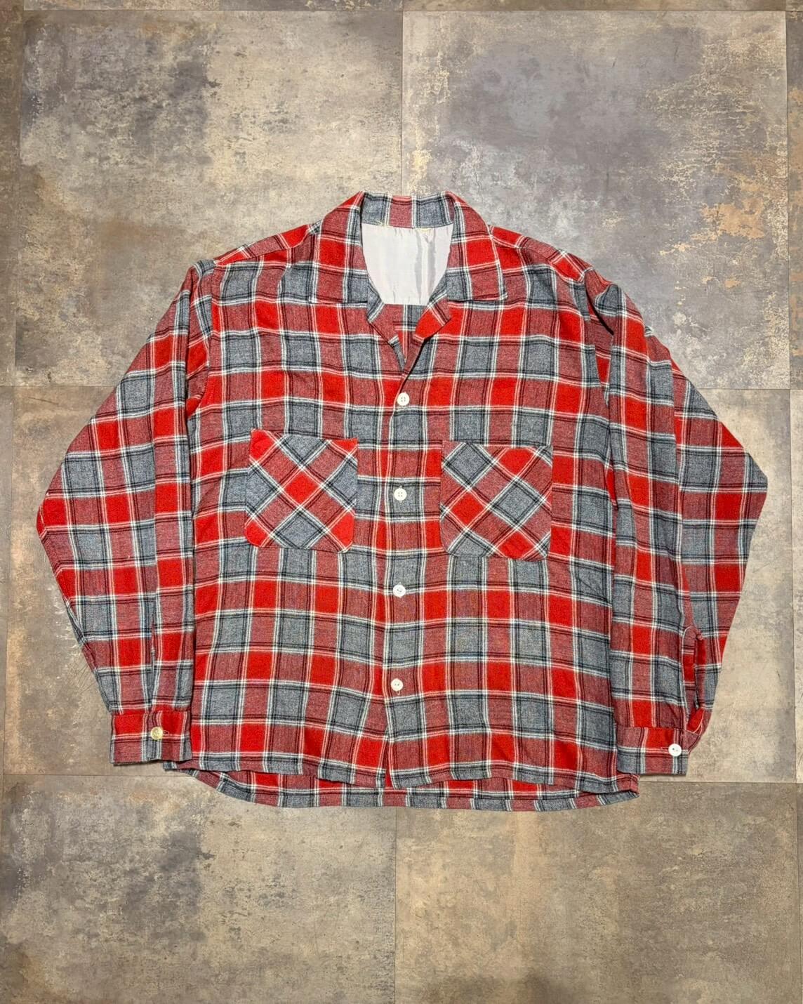 【50s】ウールチェックシャツ