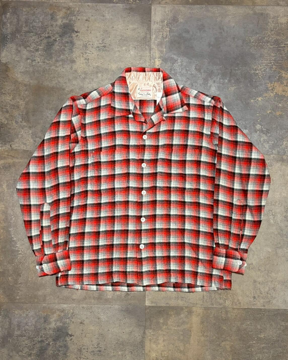 【50~60s】Lanerossi ウールチェックシャツ