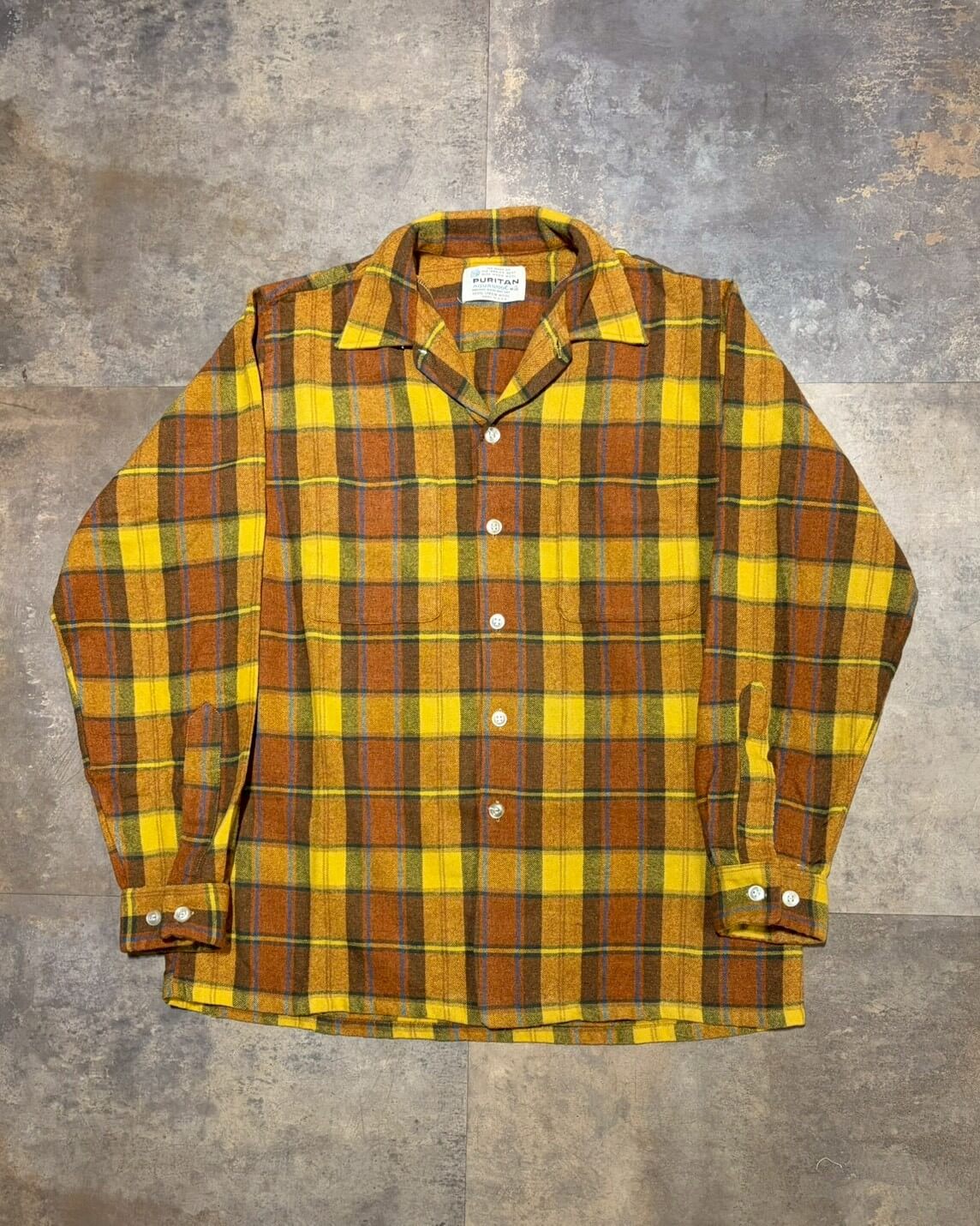 【70s】PURITAN ウールチェックシャツ