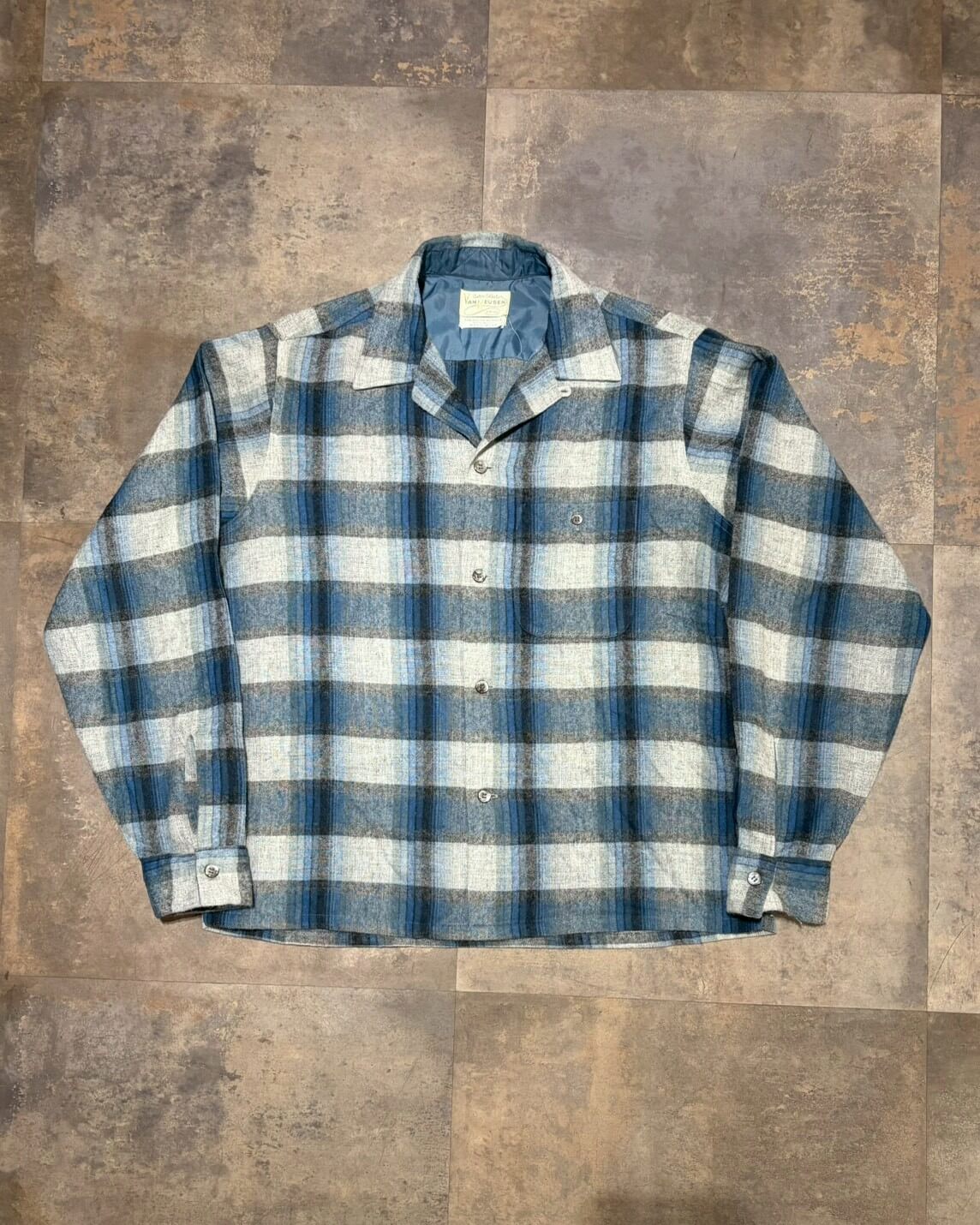 【60s】VAN HEUSEN ウールチェックシャツ