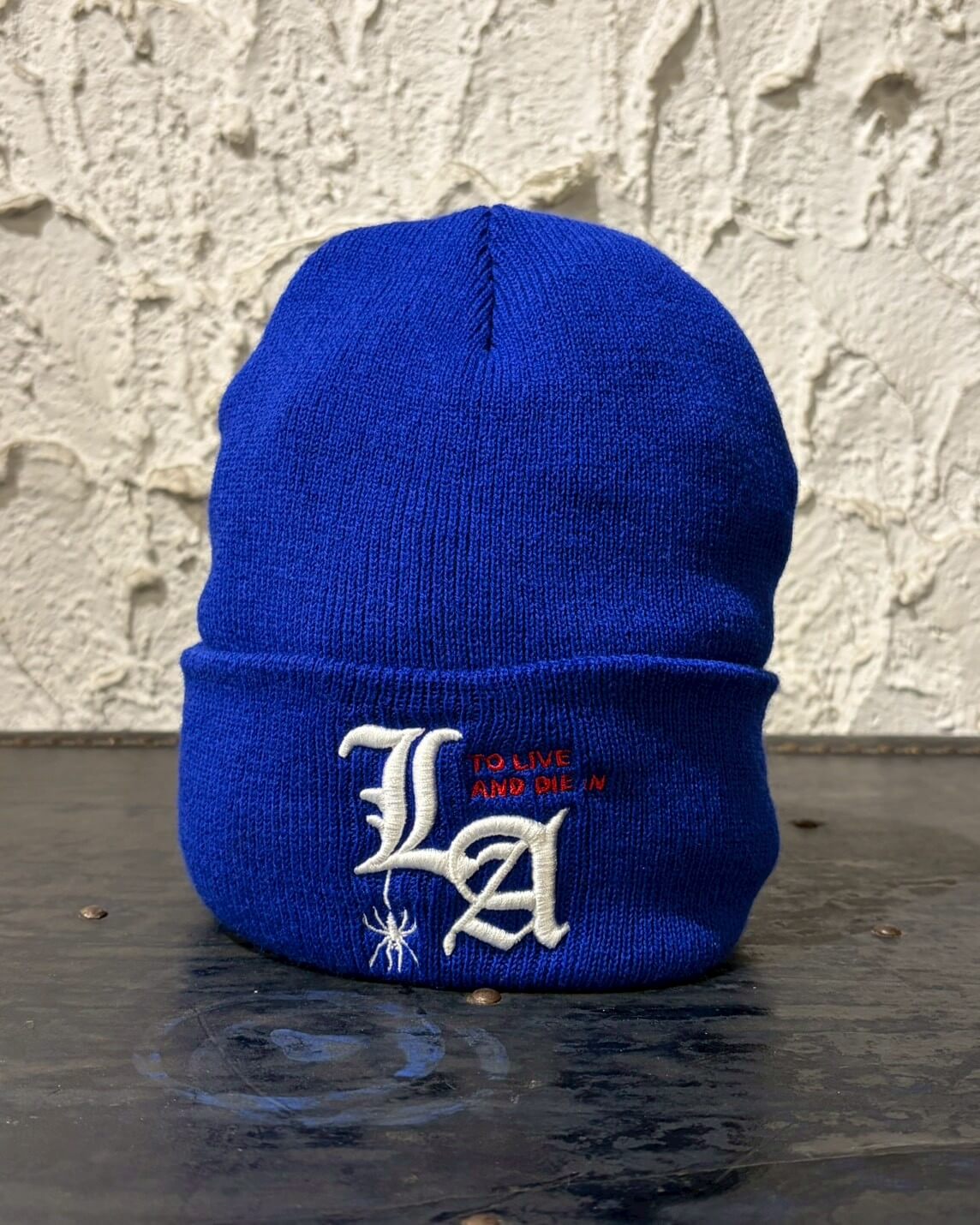 To live and Die in LA Beanie　BLUE