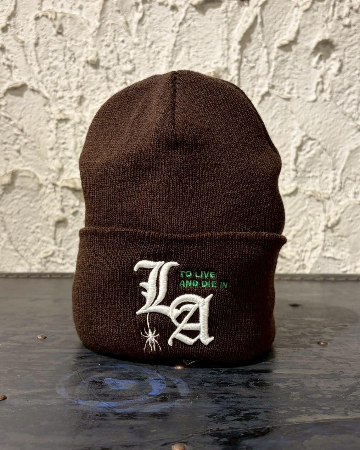 To live and Die in LA Beanie　BROWN
