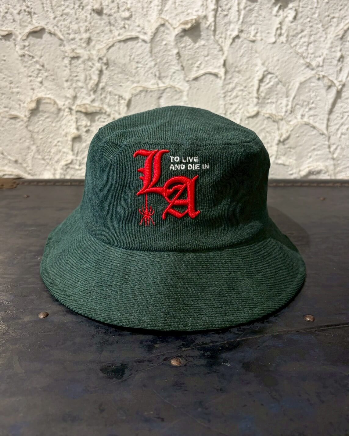 To live and Die in LA Corduroy Bucket Hat　GREEN