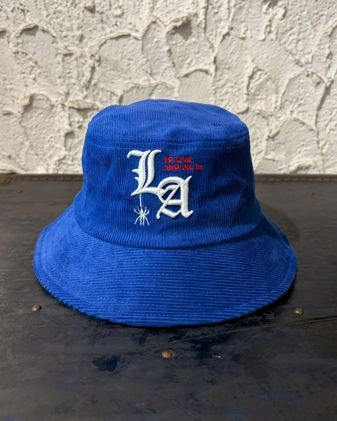 To live and Die in LA Corduroy Bucket Hat　BLUE